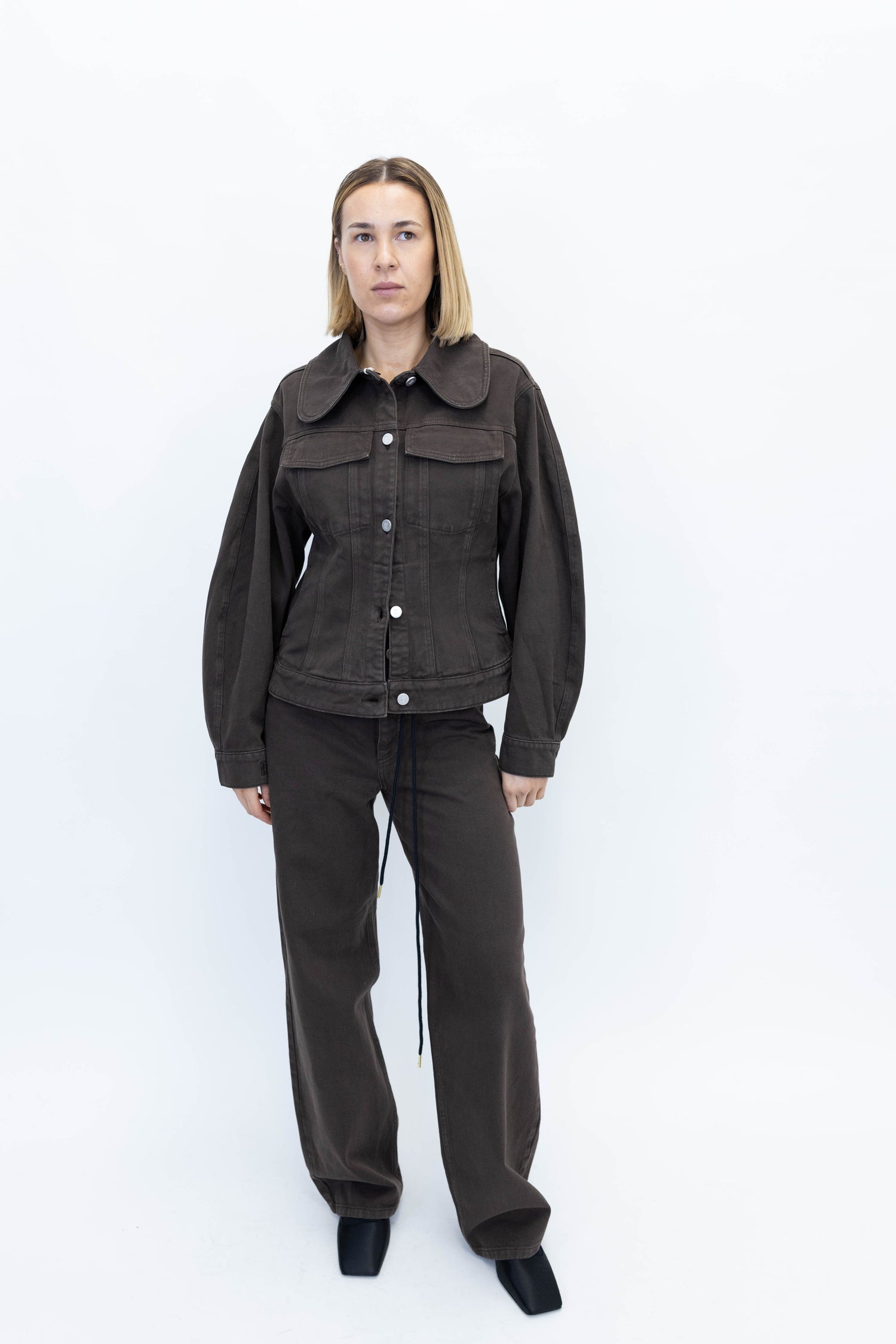 VILLIES DENIM JACKET IN BROWN JACKET BY MALENE BIRGER 