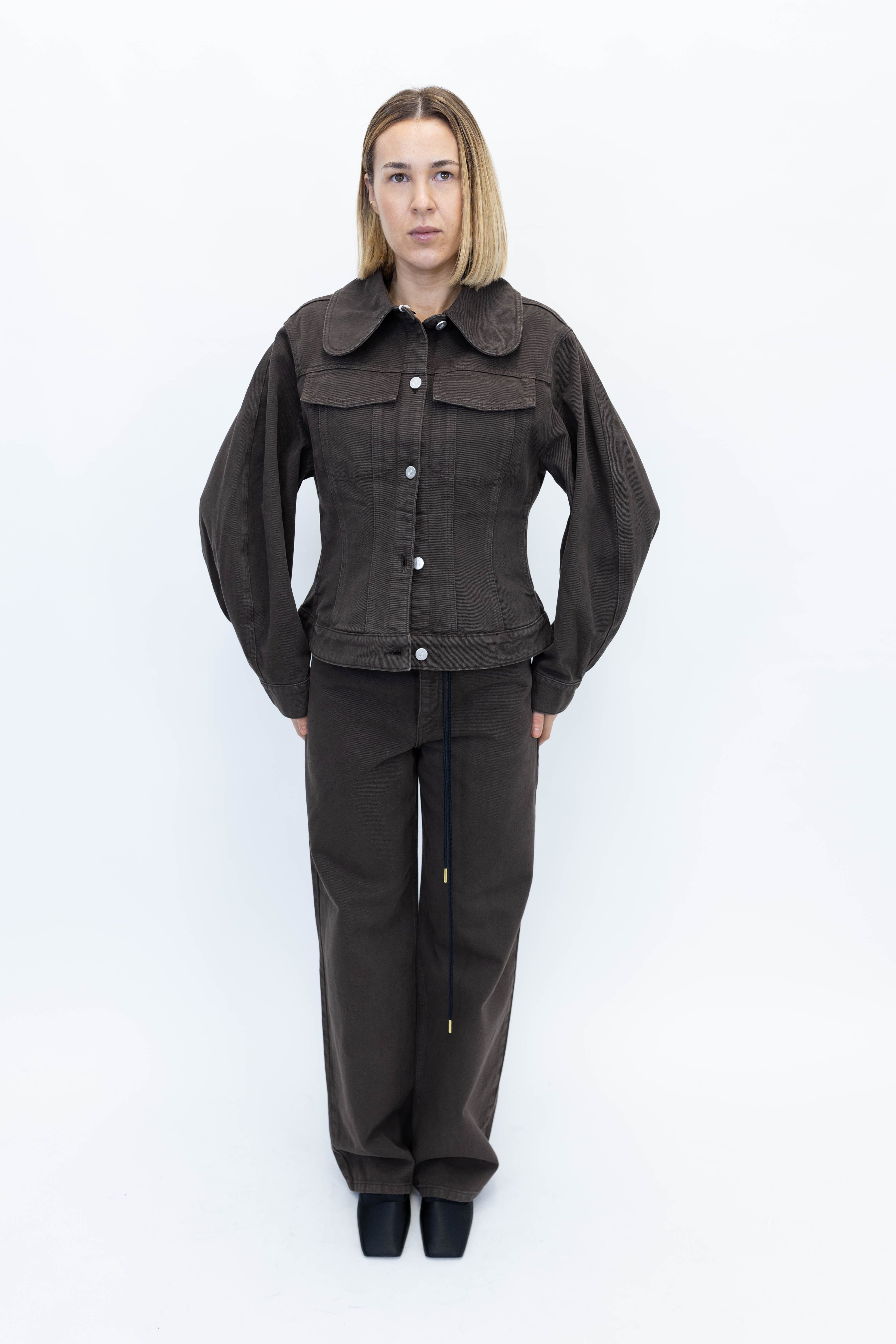 VILLIES DENIM JACKET IN BROWN JACKET BY MALENE BIRGER 