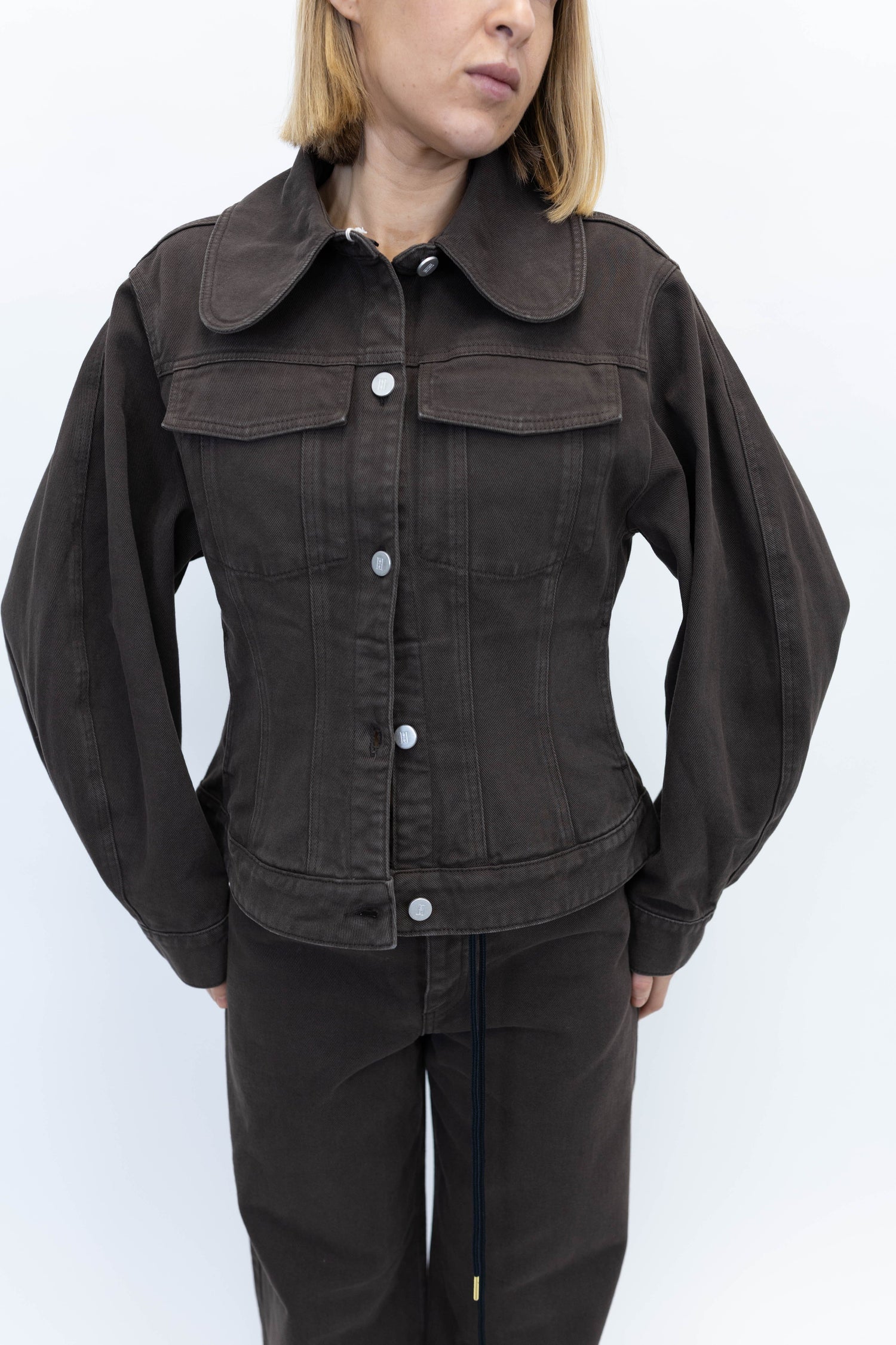 VILLIES DENIM JACKET IN BROWN JACKET BY MALENE BIRGER 