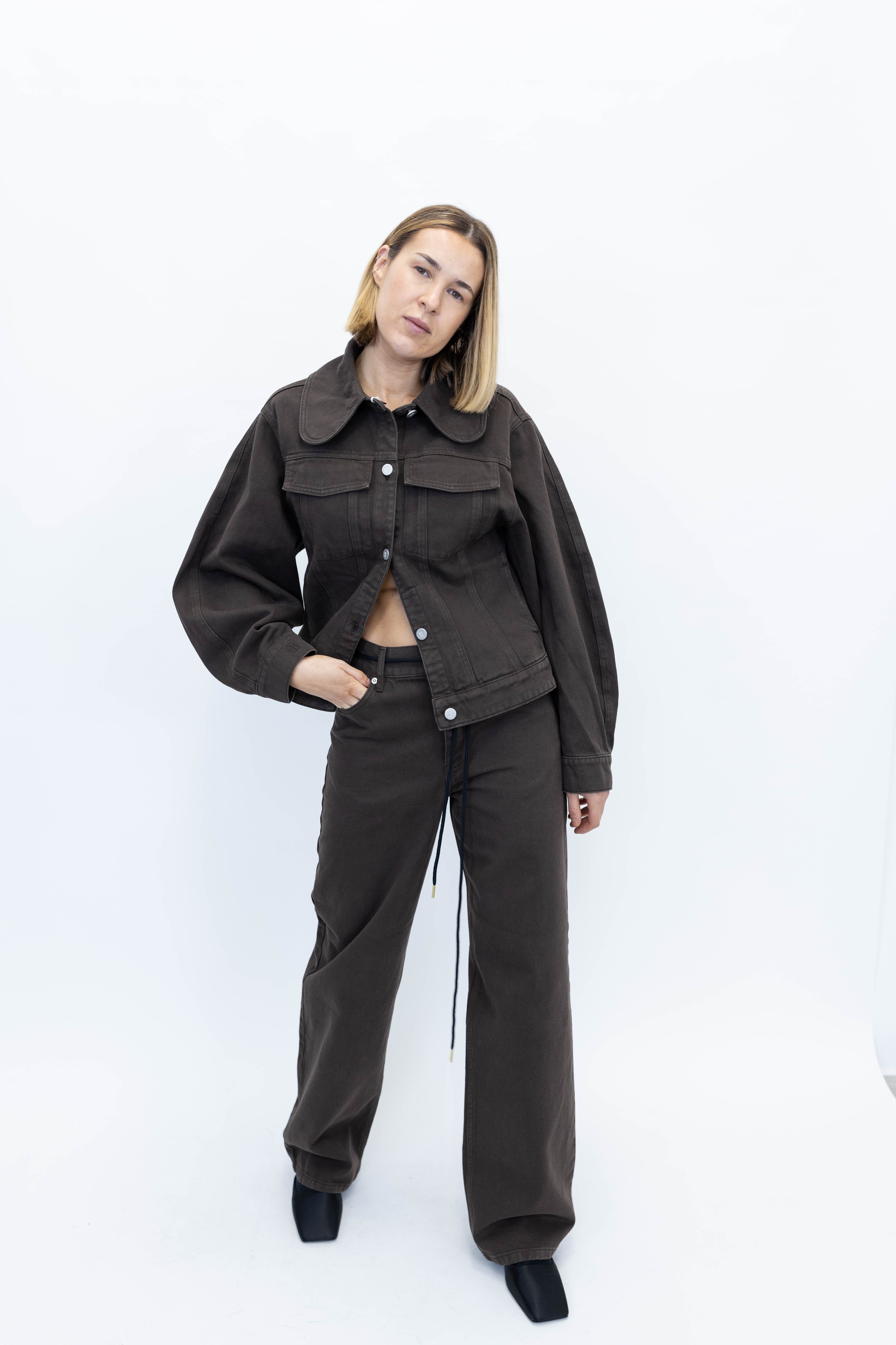VILLIES DENIM JACKET IN BROWN JACKET BY MALENE BIRGER 