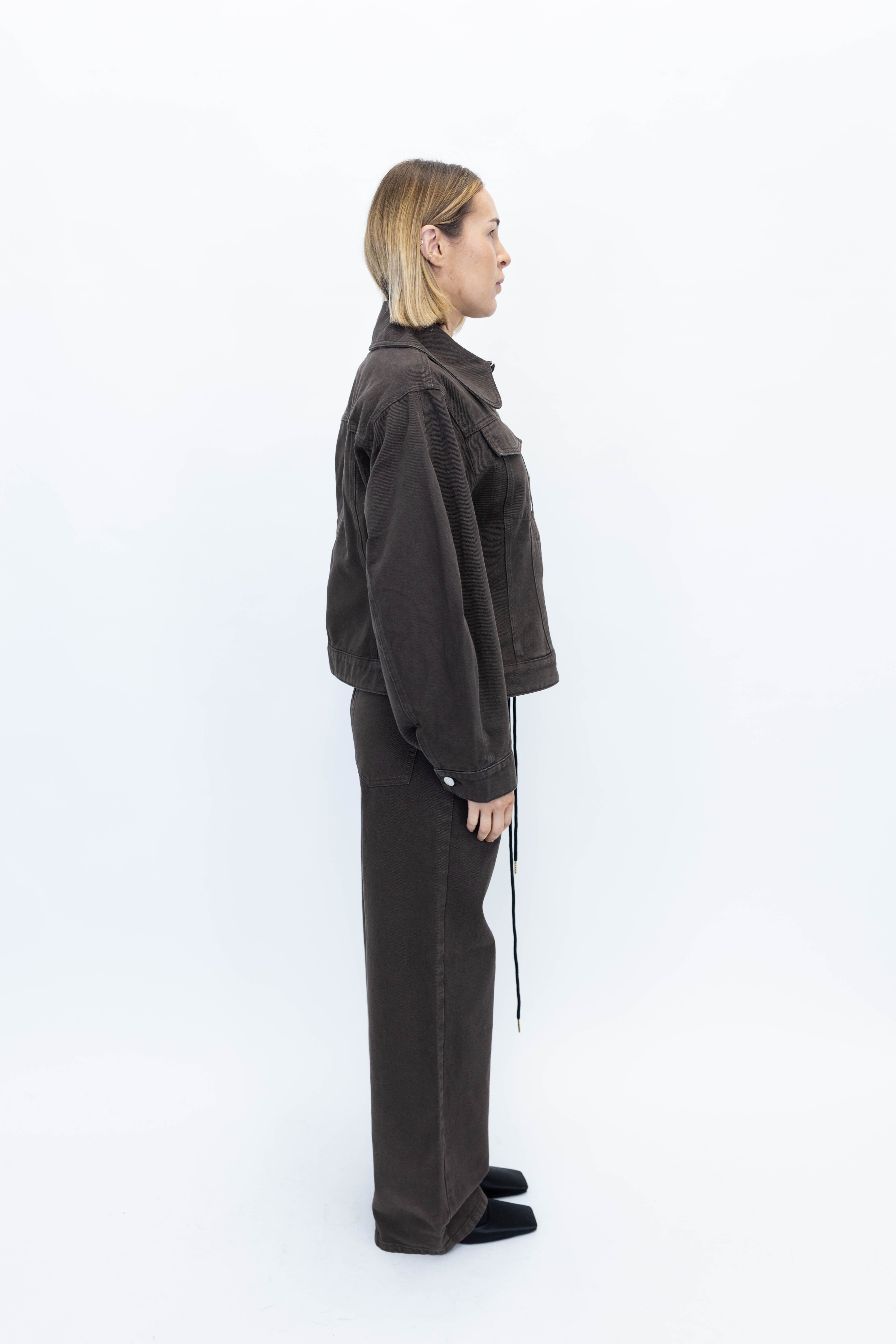 VILLIES DENIM JACKET IN BROWN JACKET BY MALENE BIRGER 
