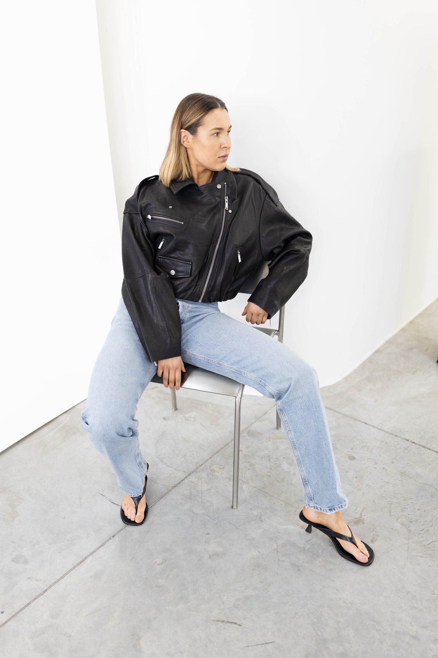 DIANA LEATHER JACKET IN BLACK JACKET GESTUZ 