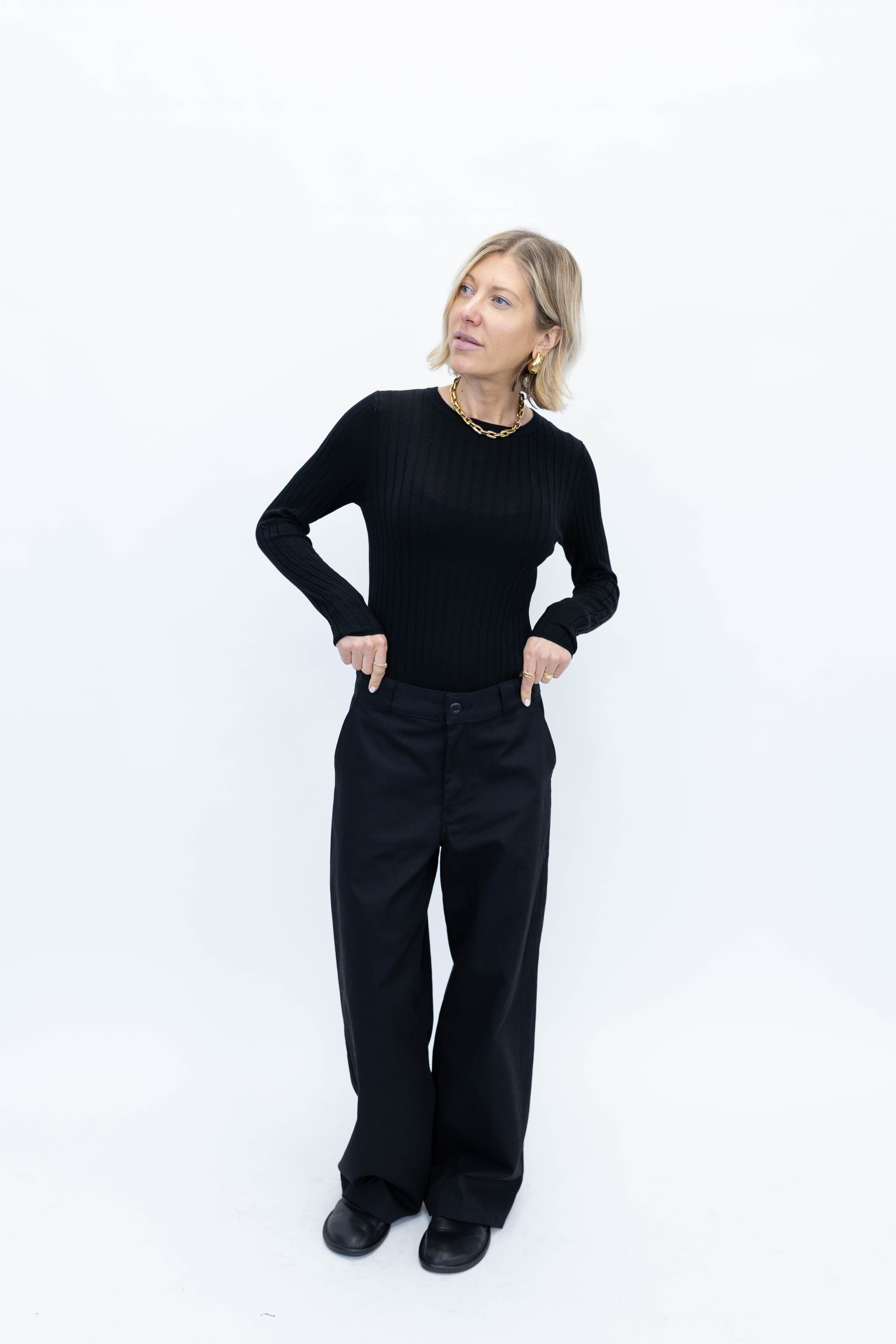 HENNY SWEATER IN BLACK KNIT ONE & OTHER 