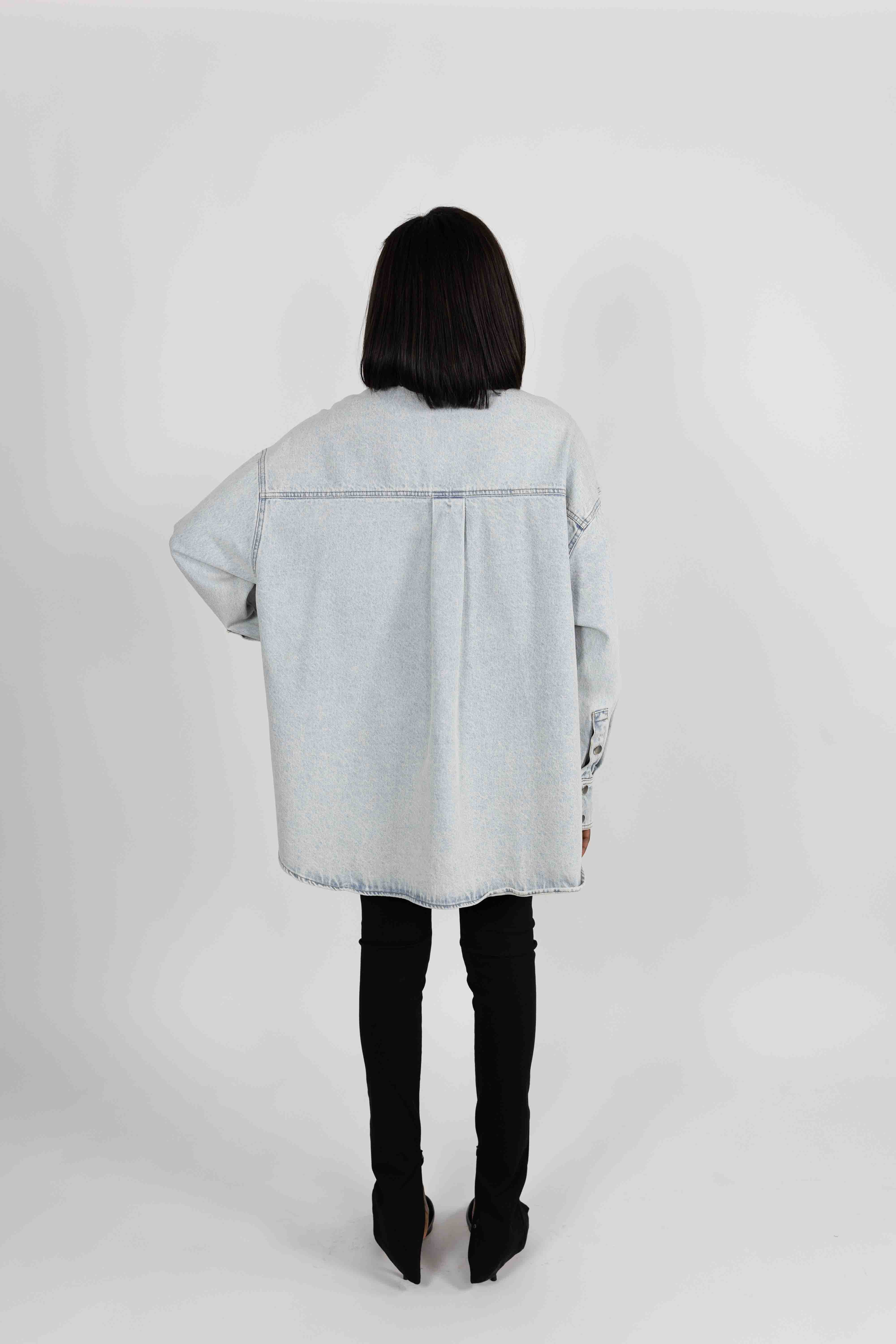 DACE OVERSIZED DENIM SHIRT SHIRT KURE 