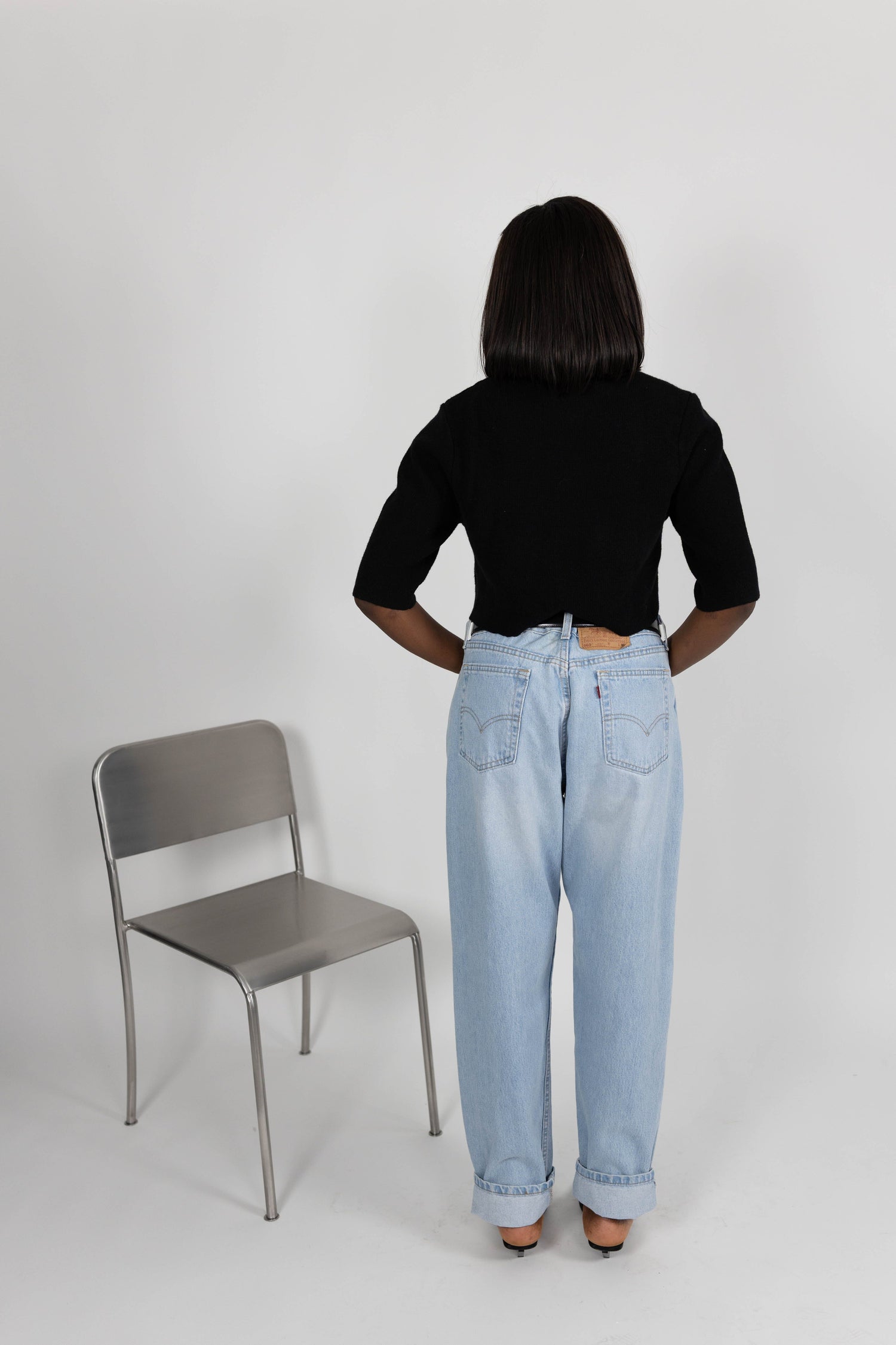 KAMILLE CROPPED HEAVY KNIT TEE KURE 