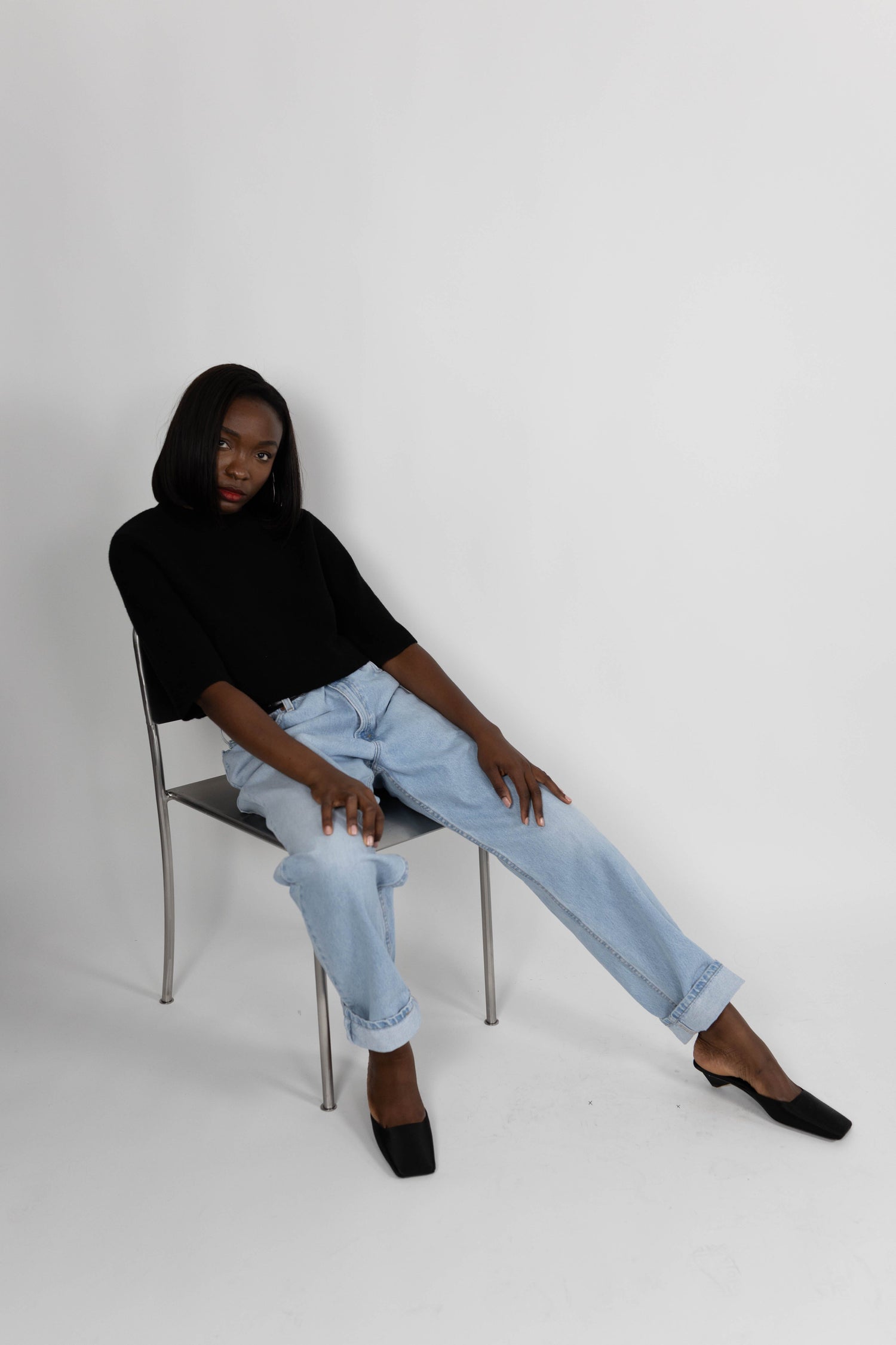 KAMILLE CROPPED HEAVY KNIT TEE KURE 