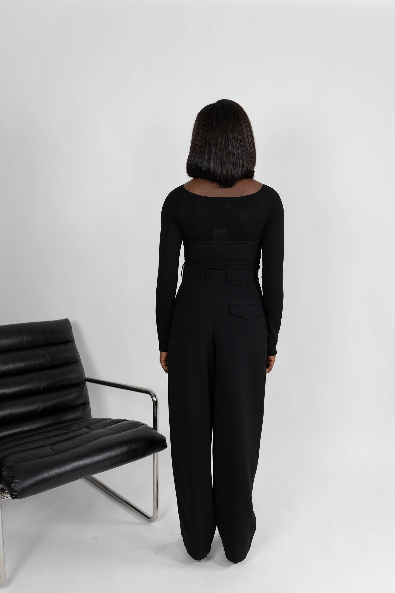 KANDICE TOP KNIT IN BLACK KNIT KURE 