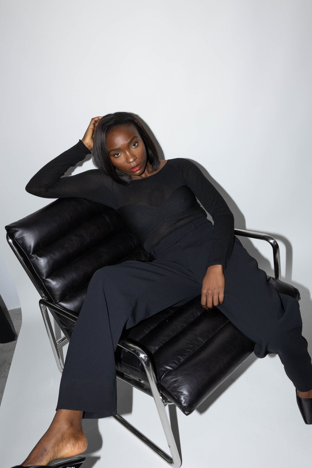 KANDICE TOP KNIT IN BLACK KNIT KURE 