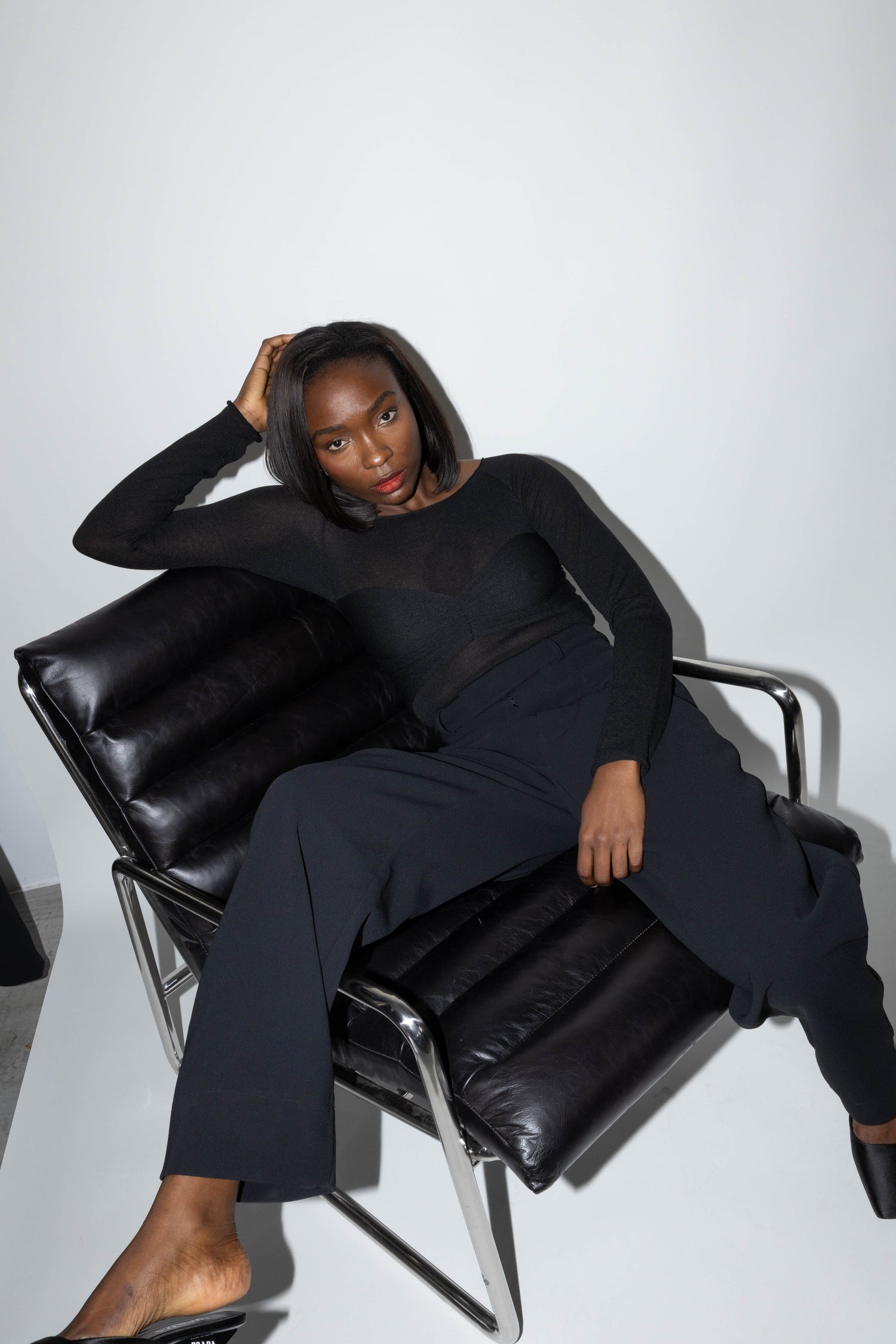 KANDICE TOP KNIT IN BLACK KNIT KURE 