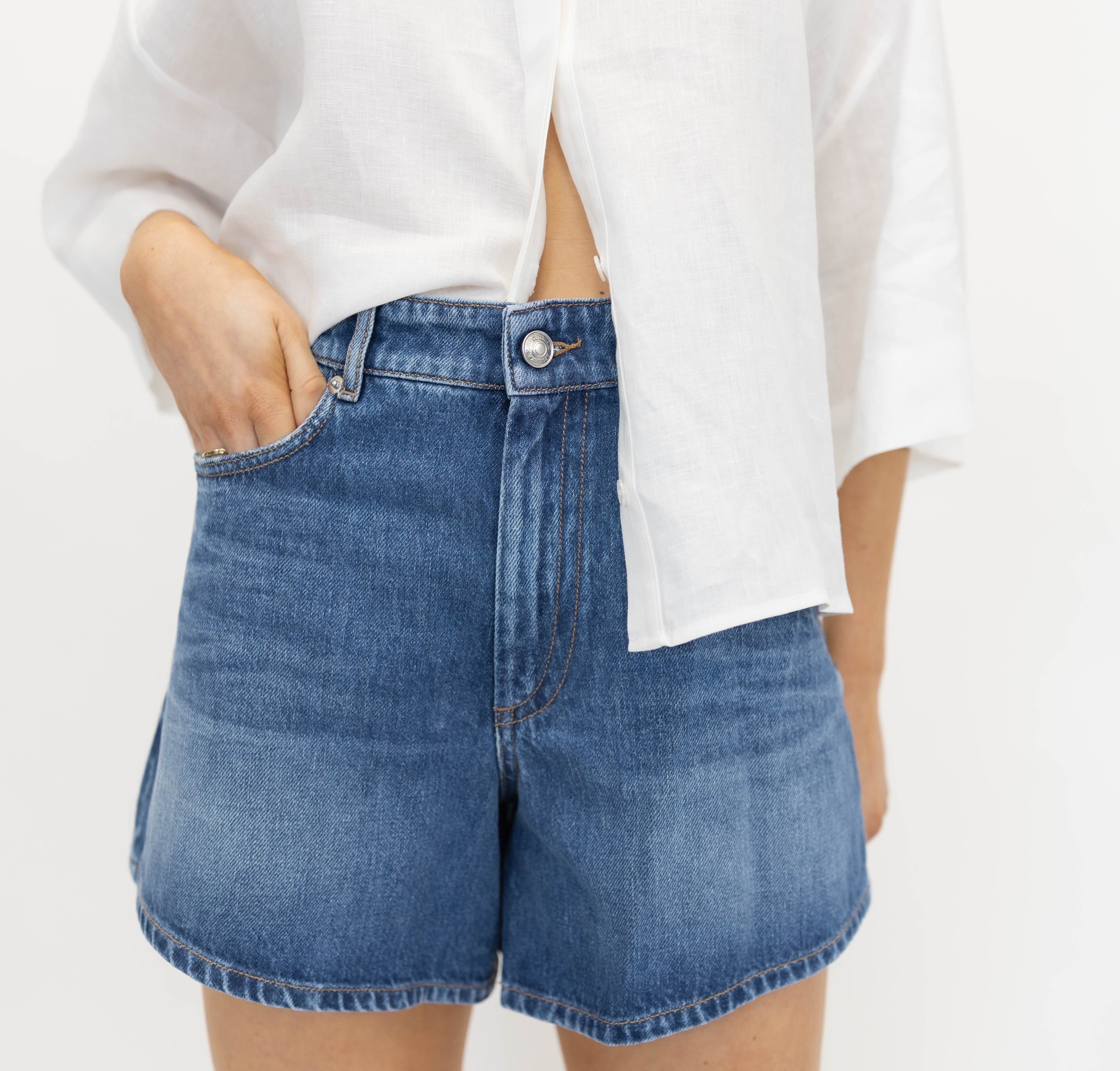 FIESTA DENIM SHORT IN BLUE DENIM SHORT MAXMARA 