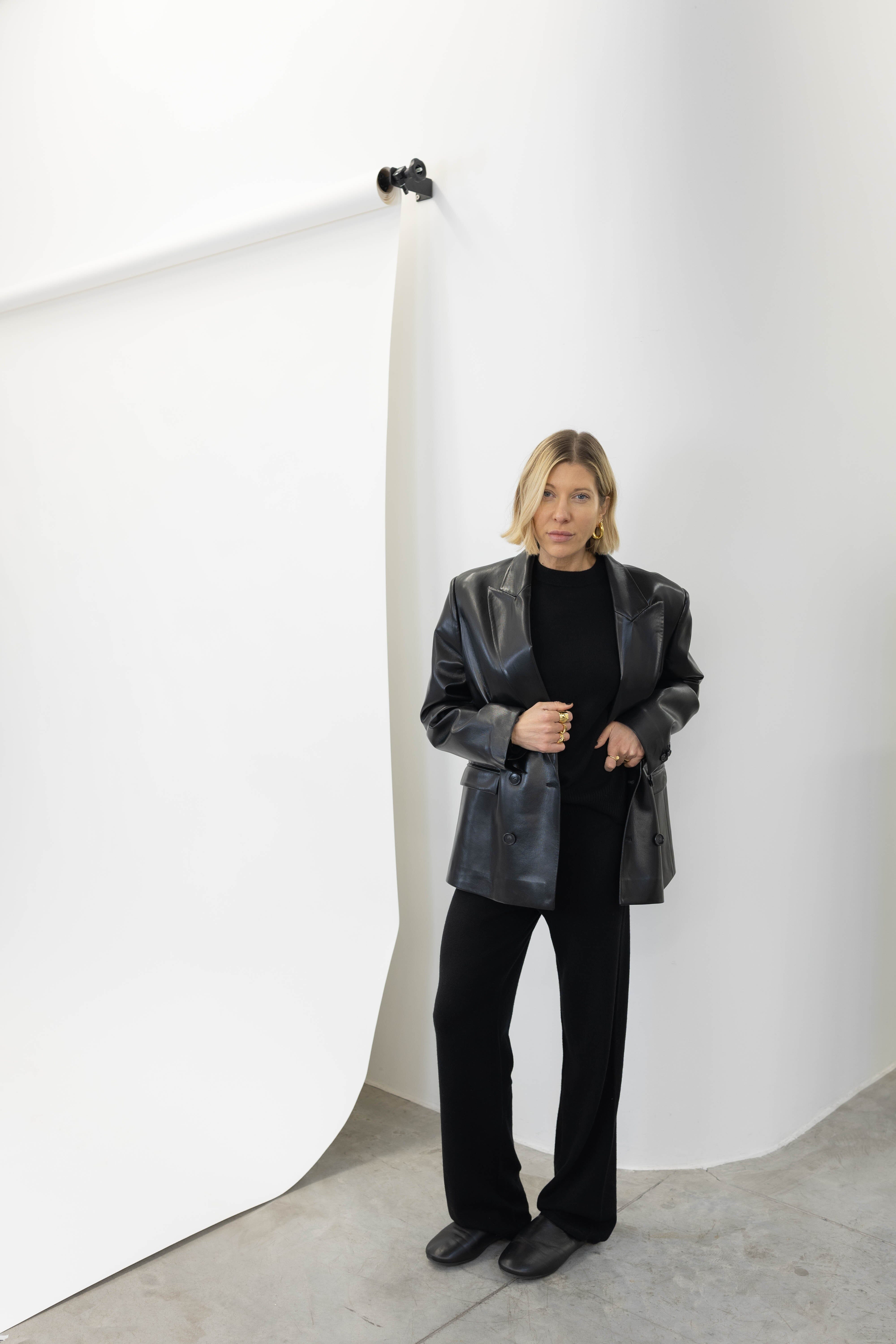 CASHMERE SET IN BLACK KNIT SOFT GOAT 