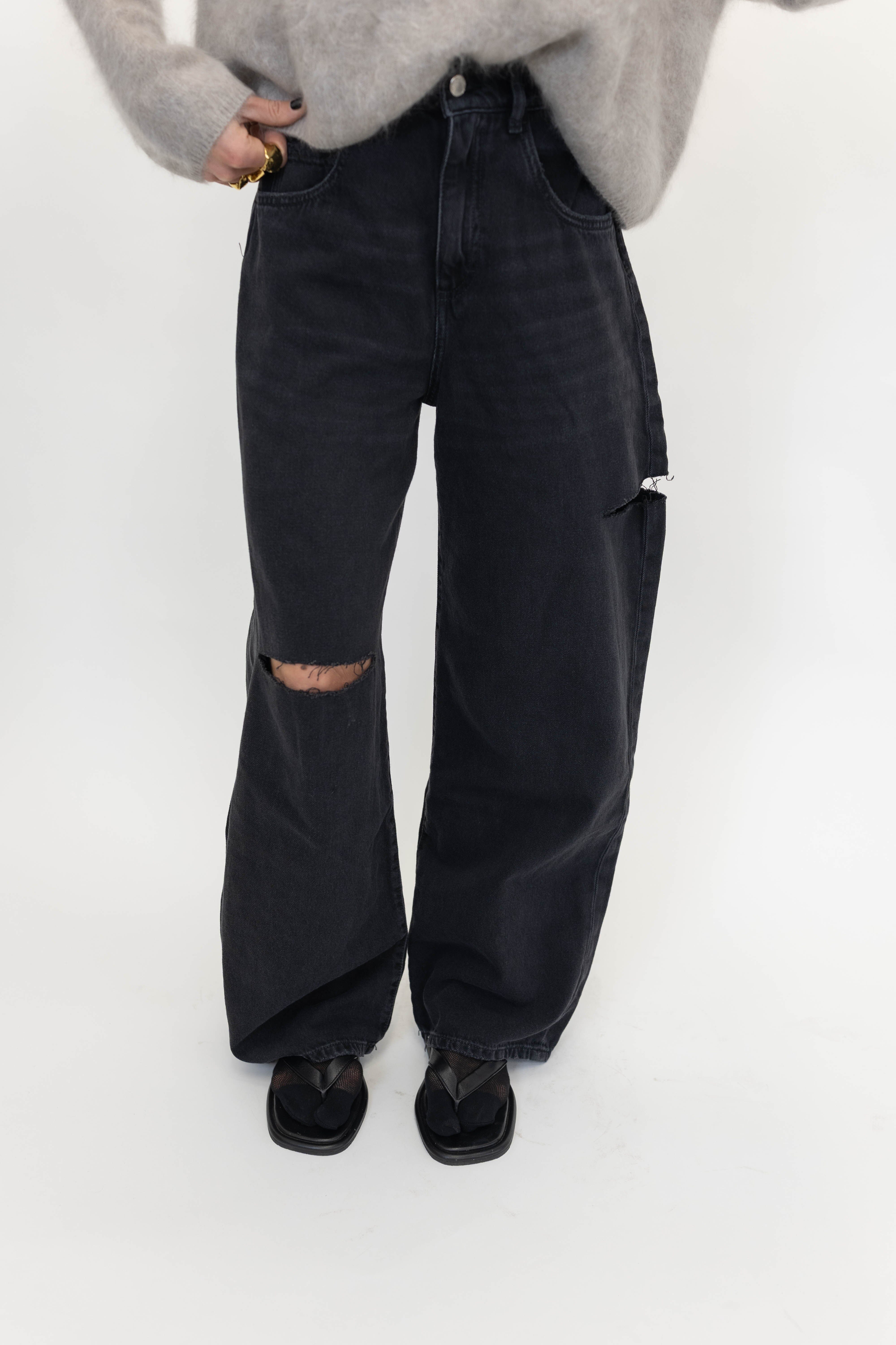 POPPY JEANS IN GRAPHITE BLACK JEANS ICON DENIM 