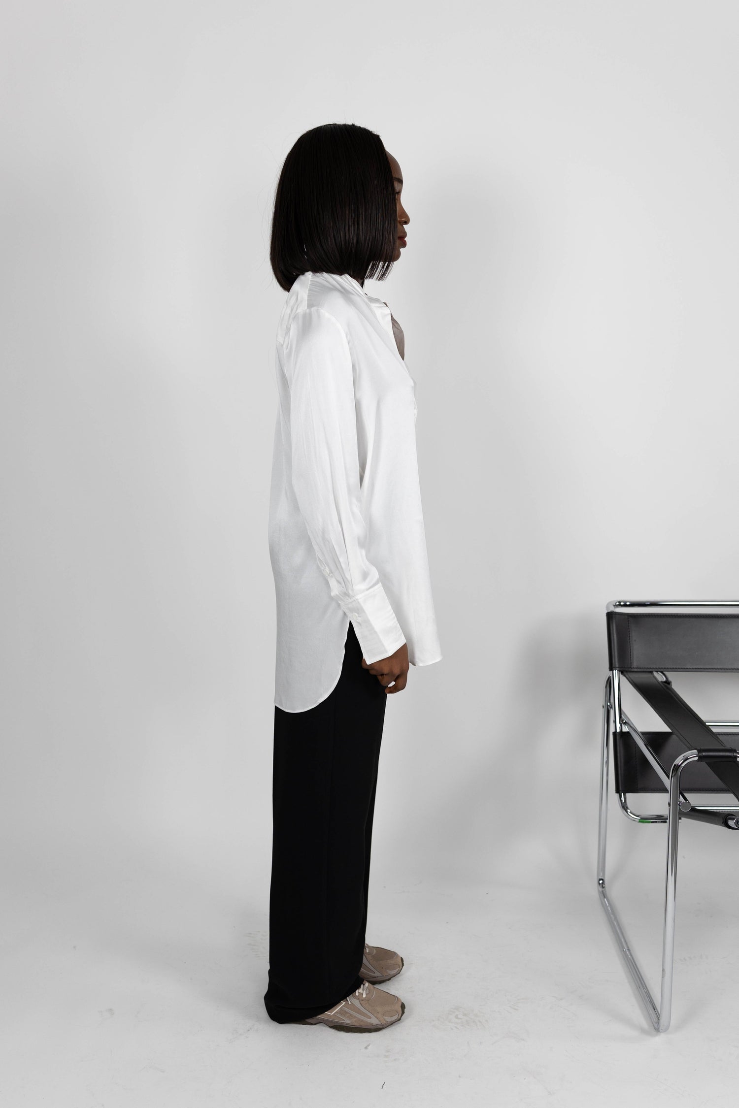 THE PERFECT SILK SHIRT SHIRT . 