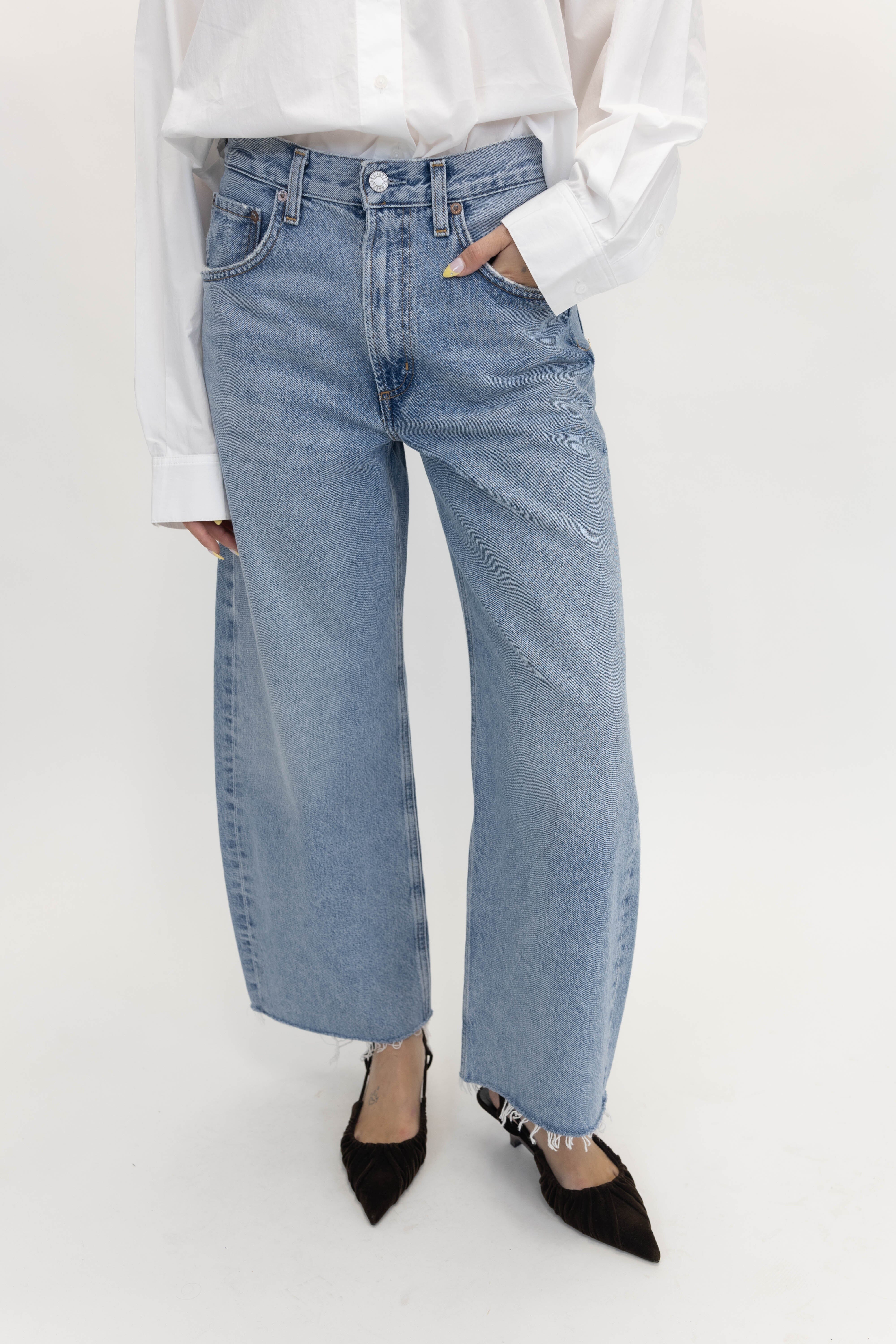 LOW CURVE FRAY IN FORCE JEANS AGOLDE 