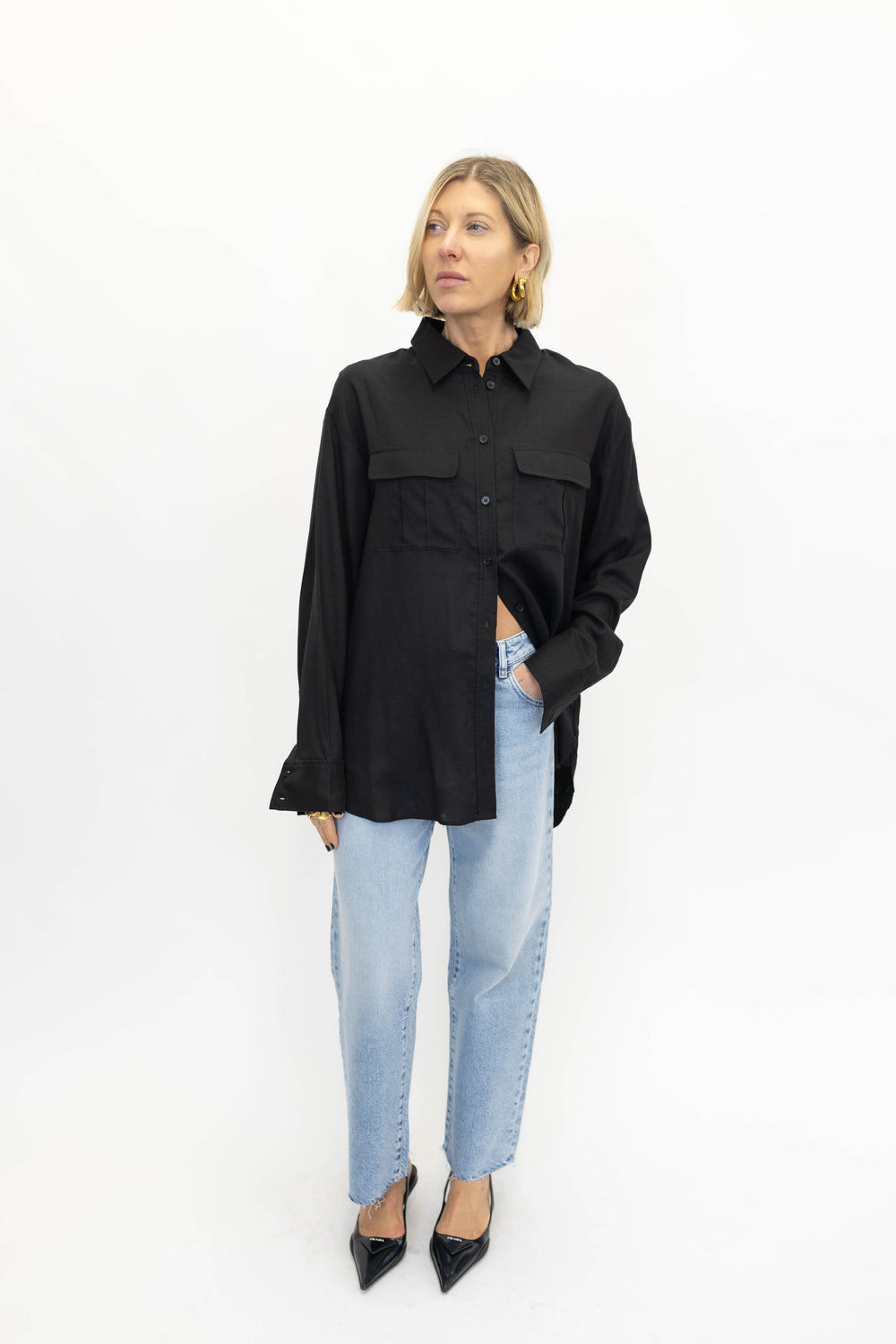 JILL STRAIGHT JEANS IN SKY JEANS ICON DENIM 