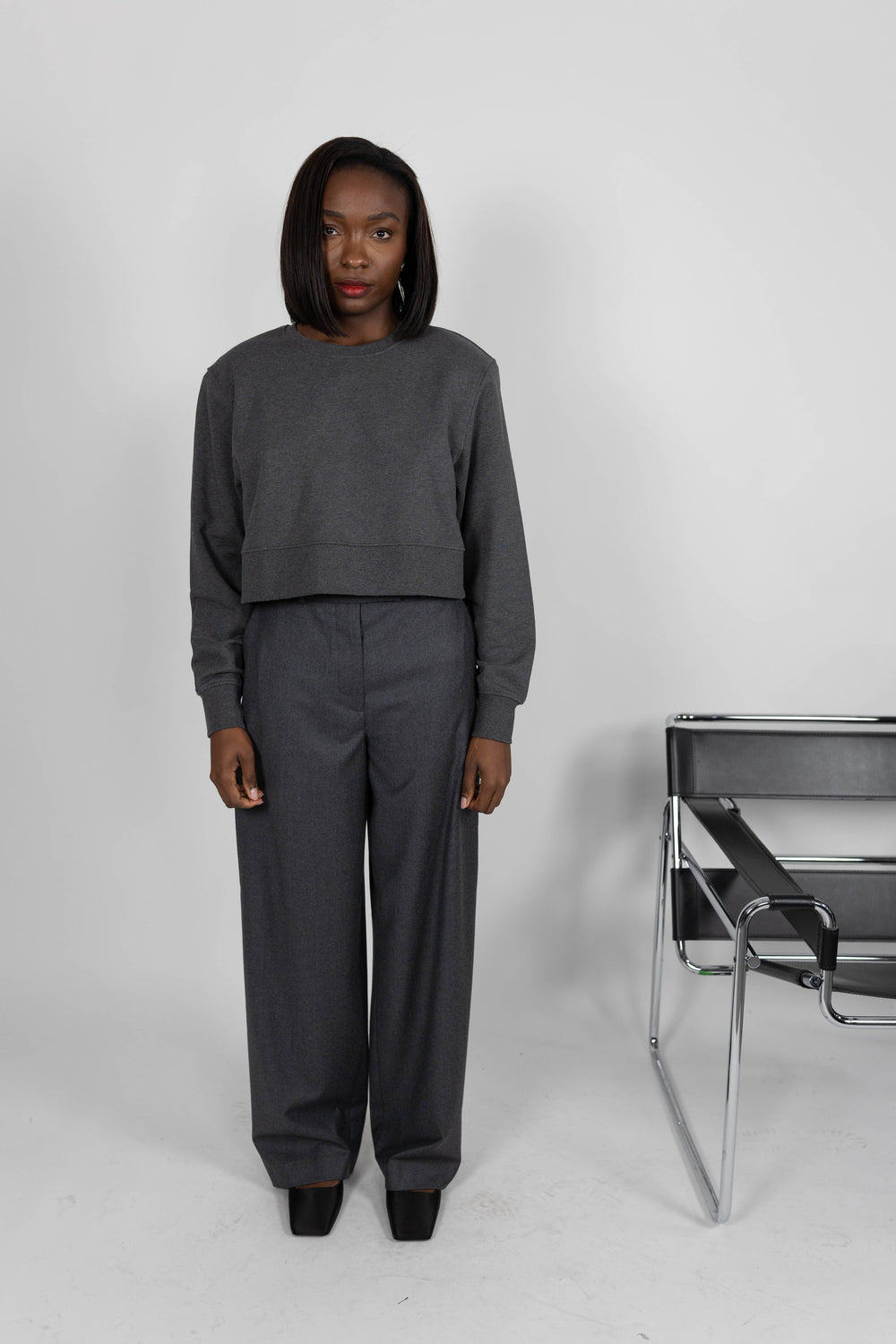 SOO SWEATSHIRT WITH SHOULDER PADS SWEATSHIRT KURE 