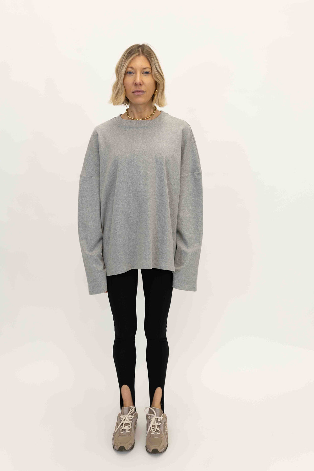 T-SHIRT LONG SLEEVEI N GREY T-SHIRT MAUD VANDEN BEUSSCHE 