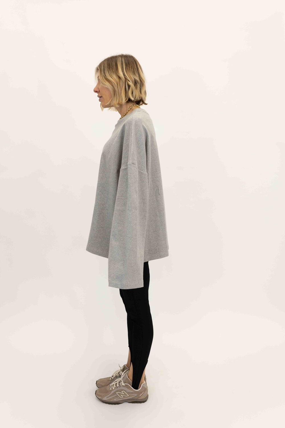 T-SHIRT LONG SLEEVEI N GREY T-SHIRT MAUD VANDEN BEUSSCHE 
