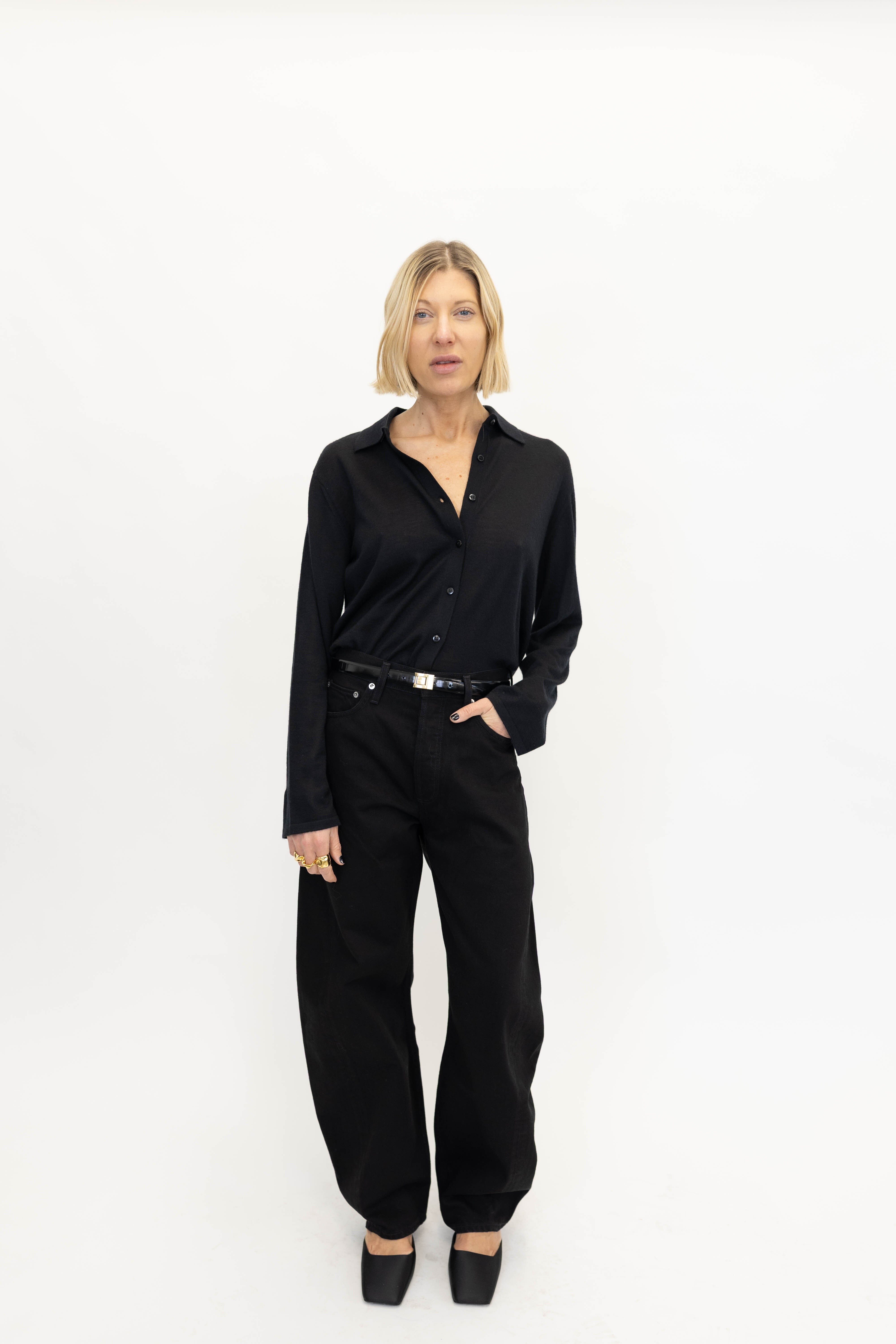LUNA HIGH RISE PIECED TAPER IN COVER JEANS AGOLDE 