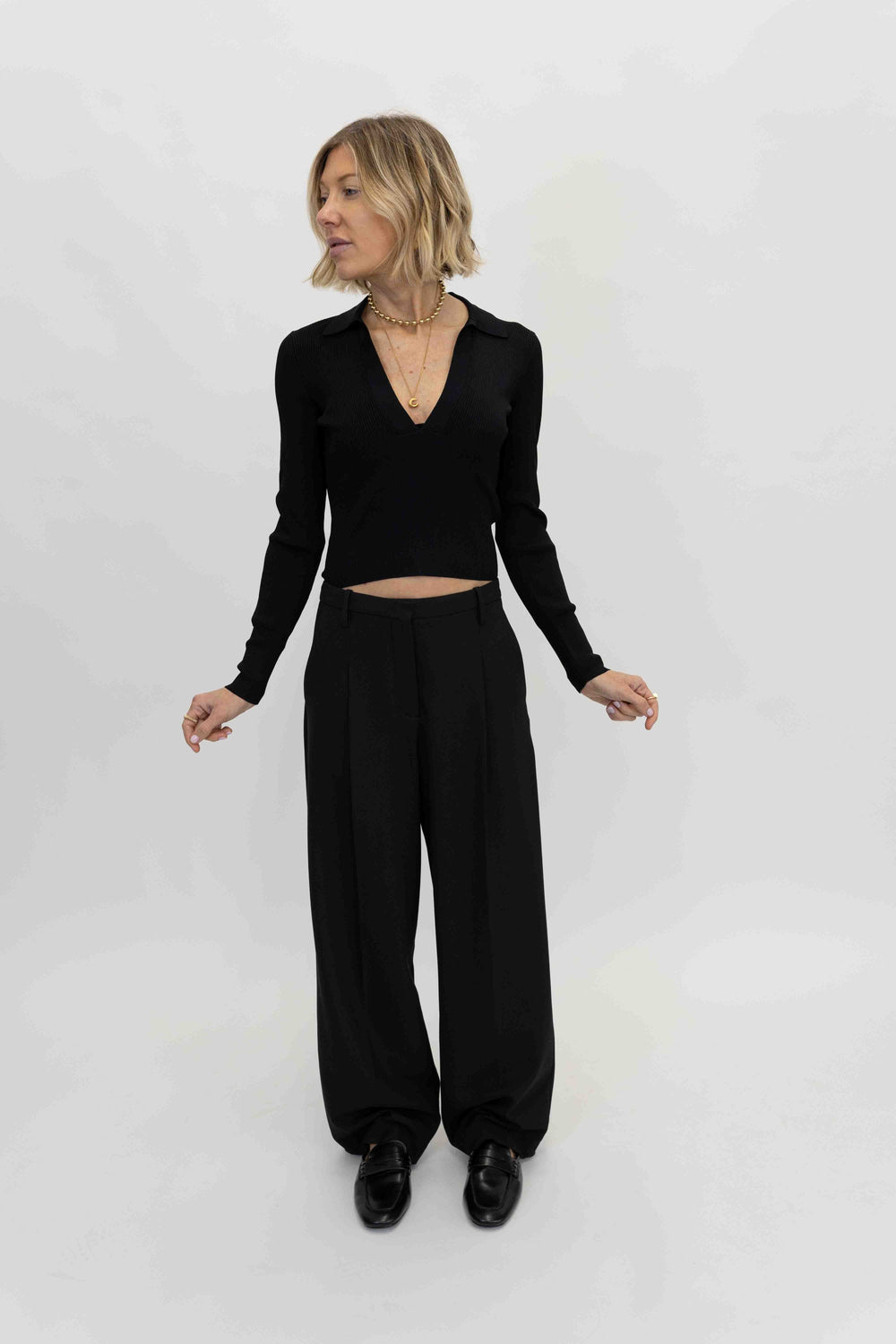 ELSA WIDE LEG PANTS IN BLACK PANTS BY MALENE BIRGER 