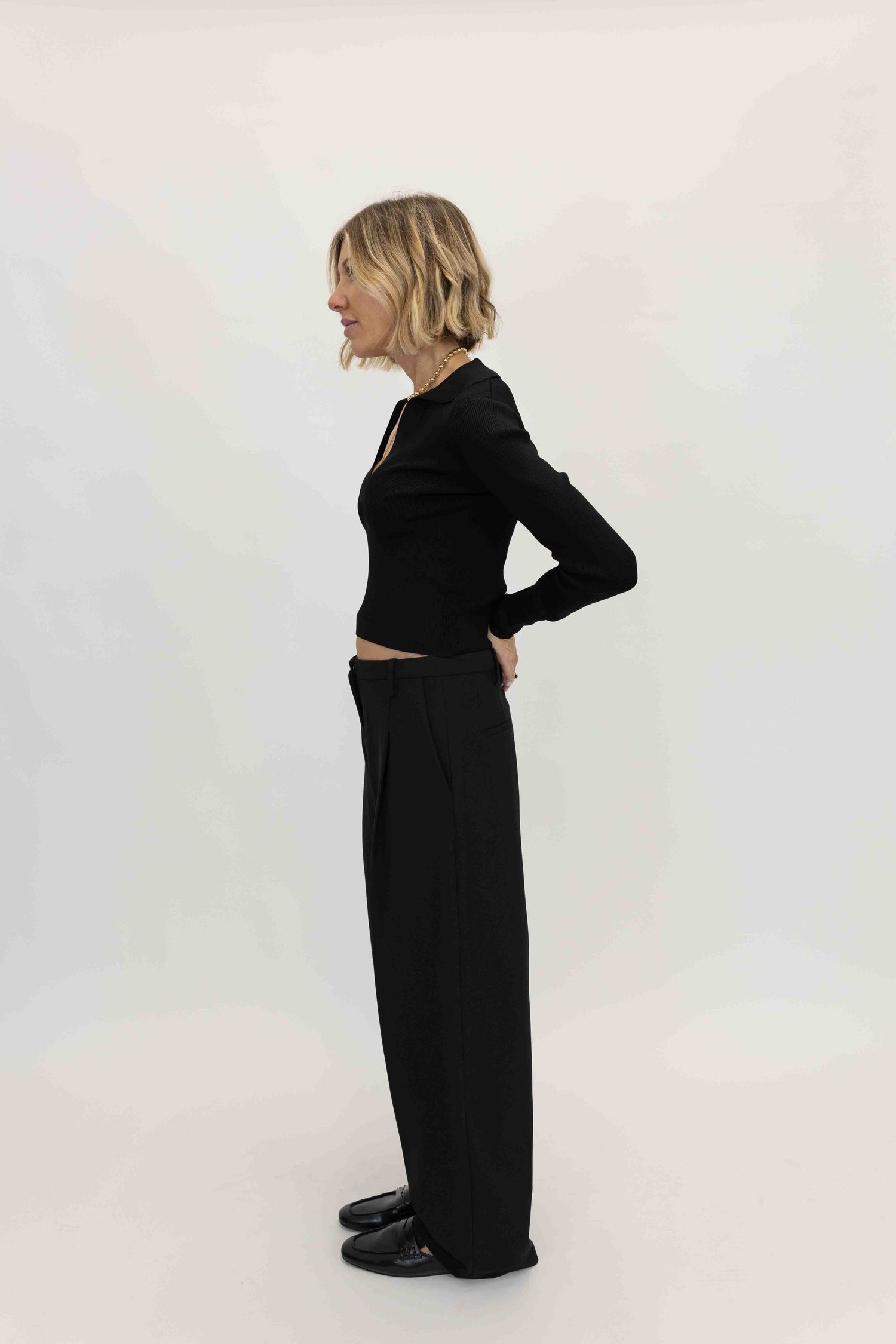 ELSA WIDE LEG PANTS IN BLACK PANTS BY MALENE BIRGER 
