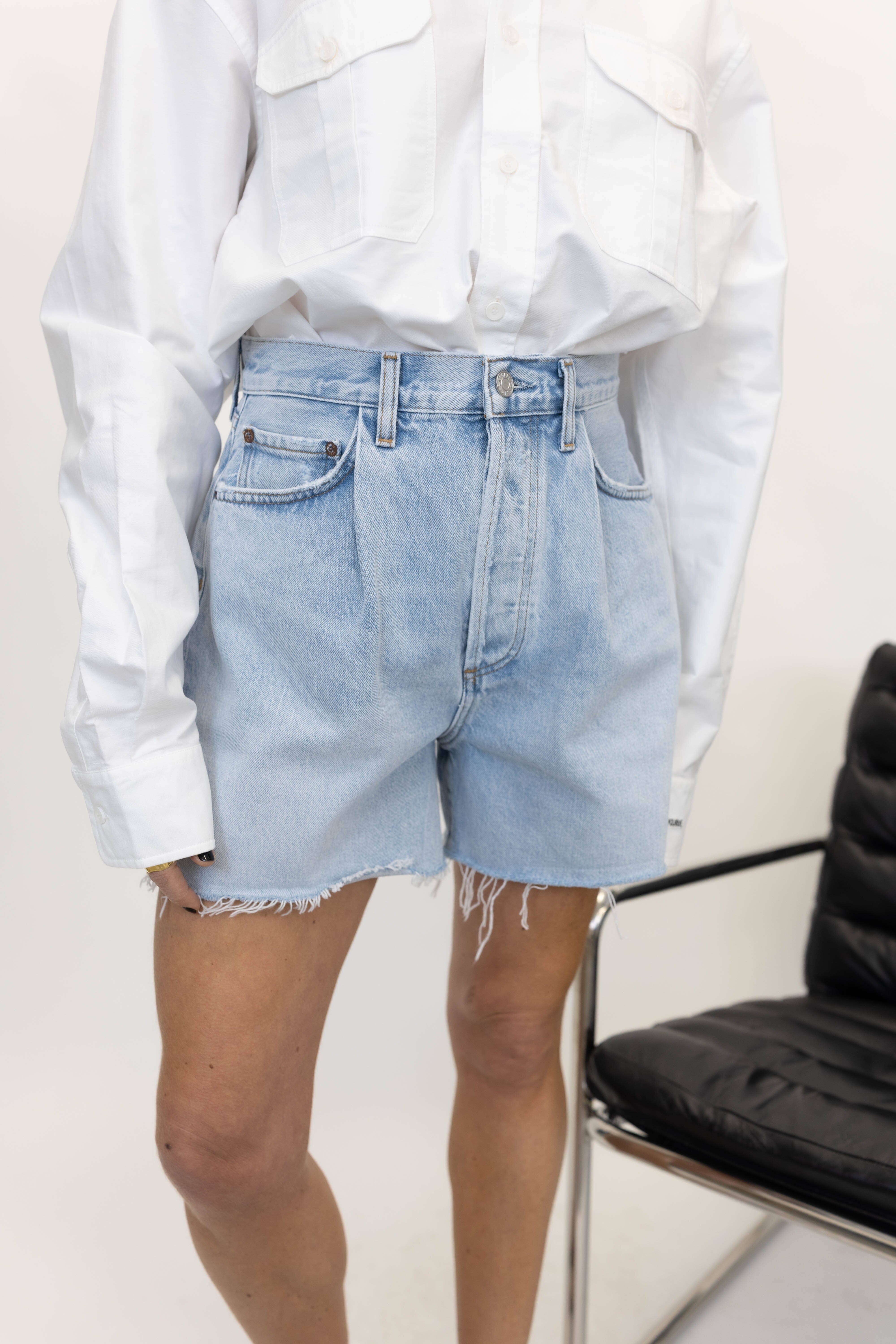 RHODA PLEATED A-LINE SHORT IN DETACH SHORT AGOLDE 