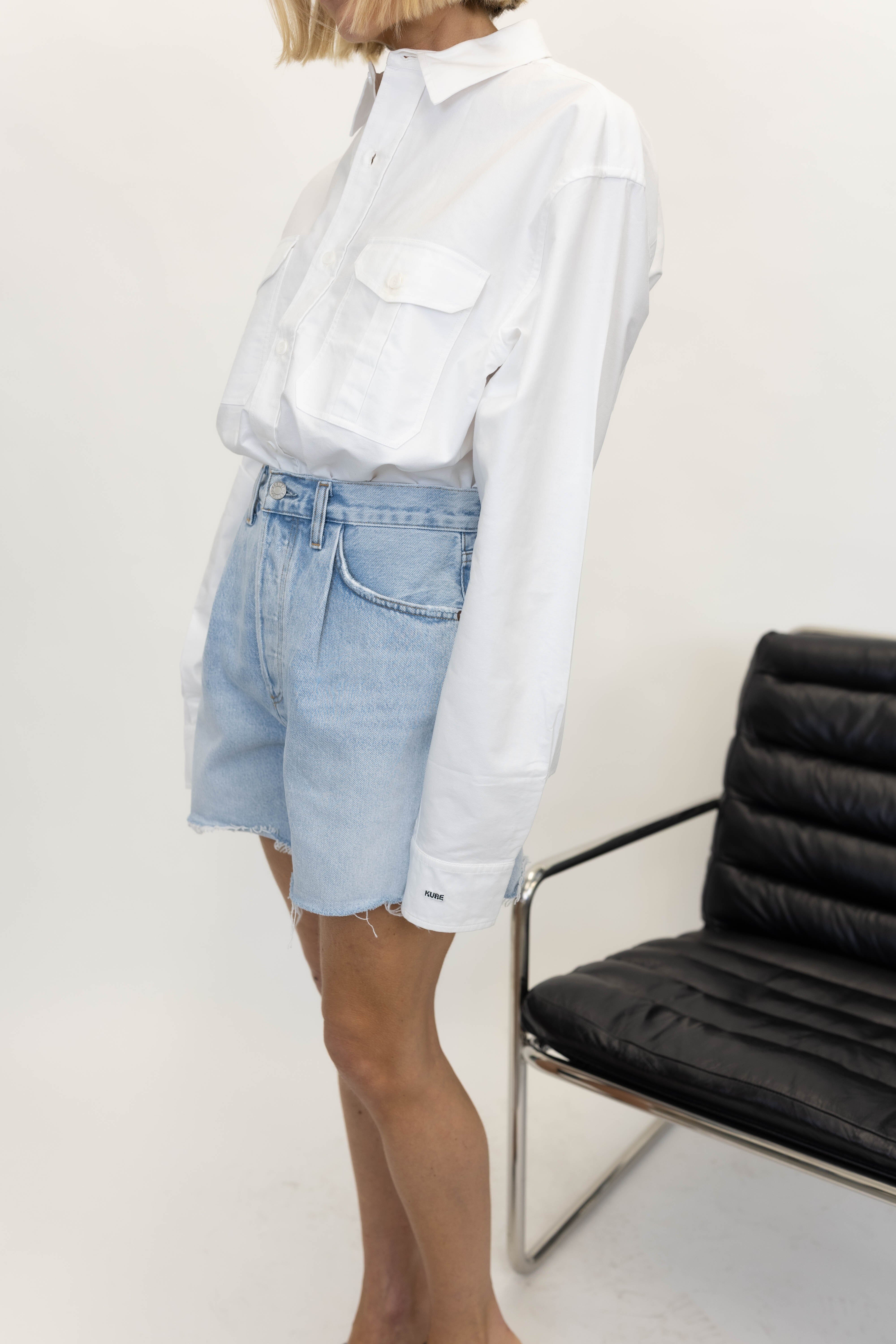 RHODA PLEATED A-LINE SHORT IN DETACH SHORT AGOLDE 