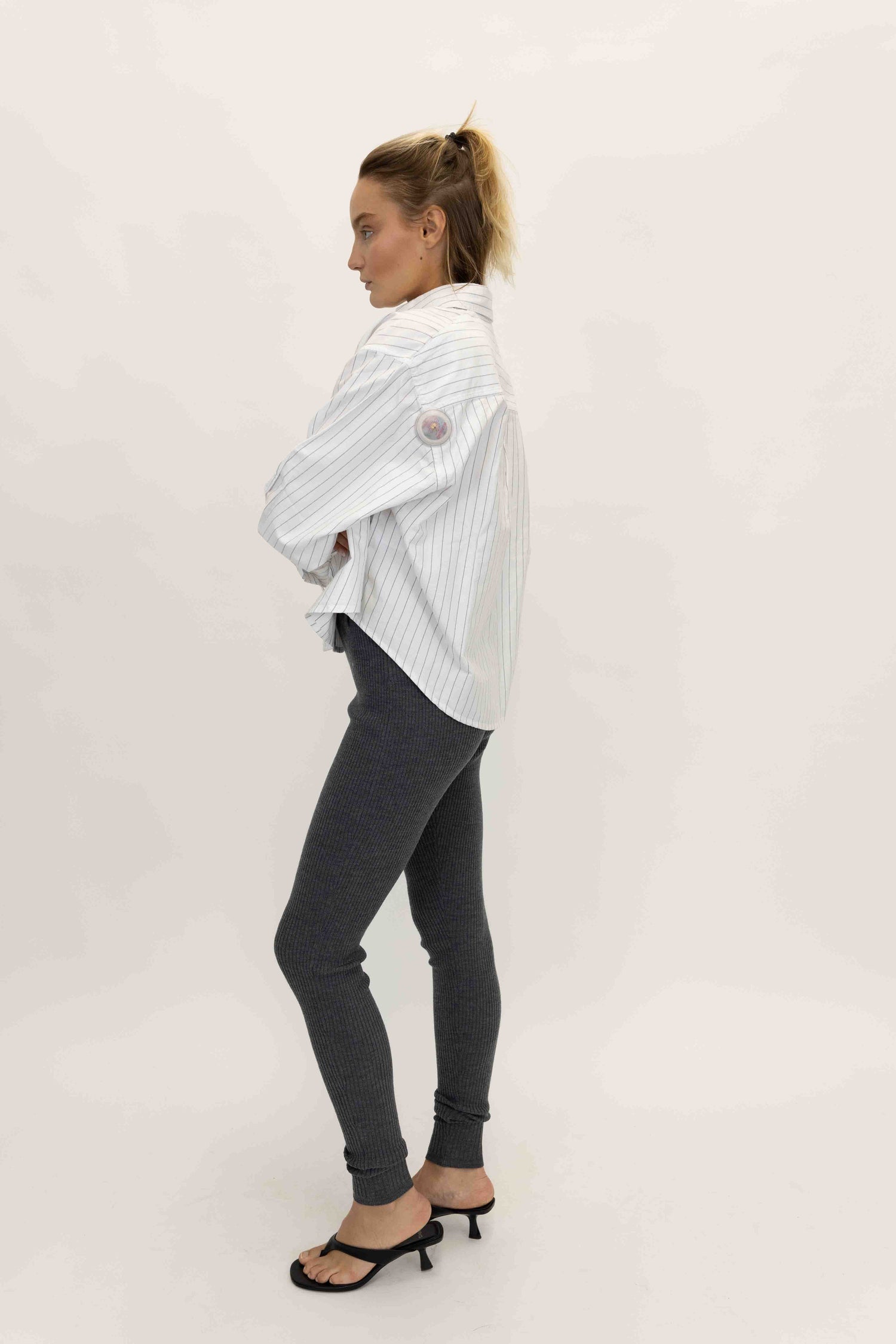 W’ L/S CASSEL STRIPE SHIRT IN WHITE/BLACK SHIRT CARHARTT 
