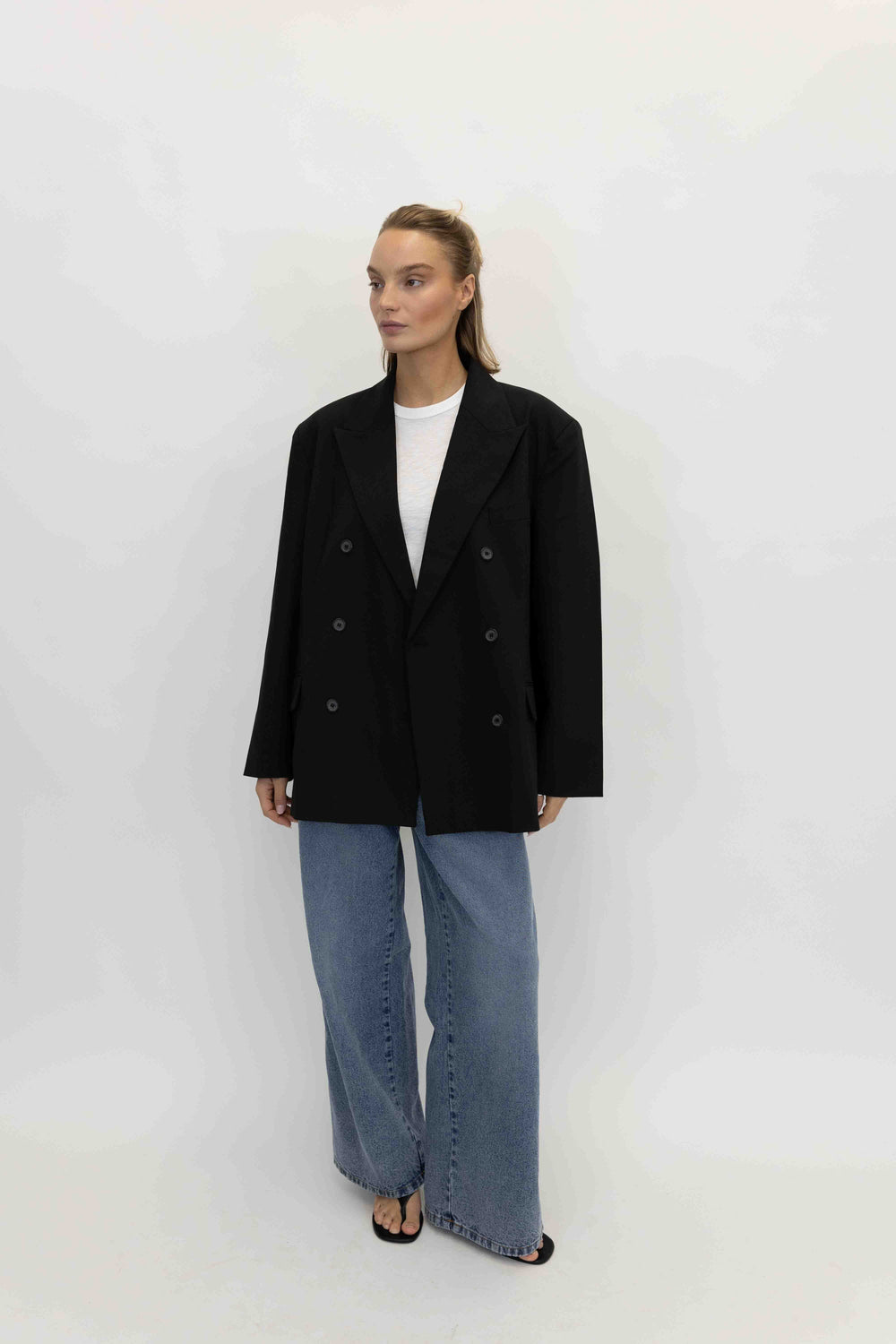 OVERSIZED BLAZER IN BLACK BLAZER LA PISCINE 