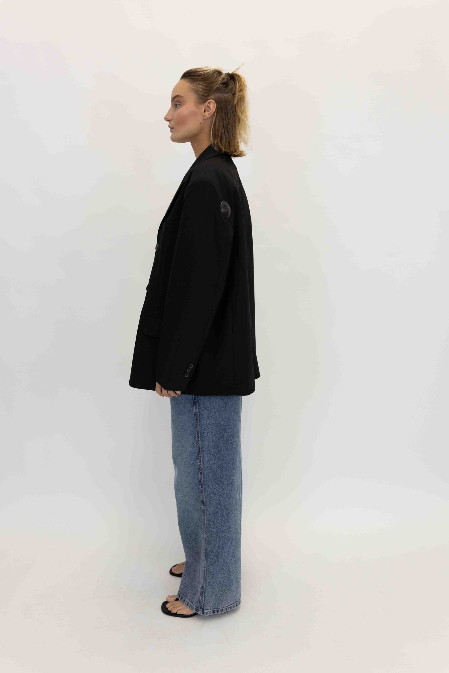 OVERSIZED BLAZER IN BLACK BLAZER LA PISCINE 