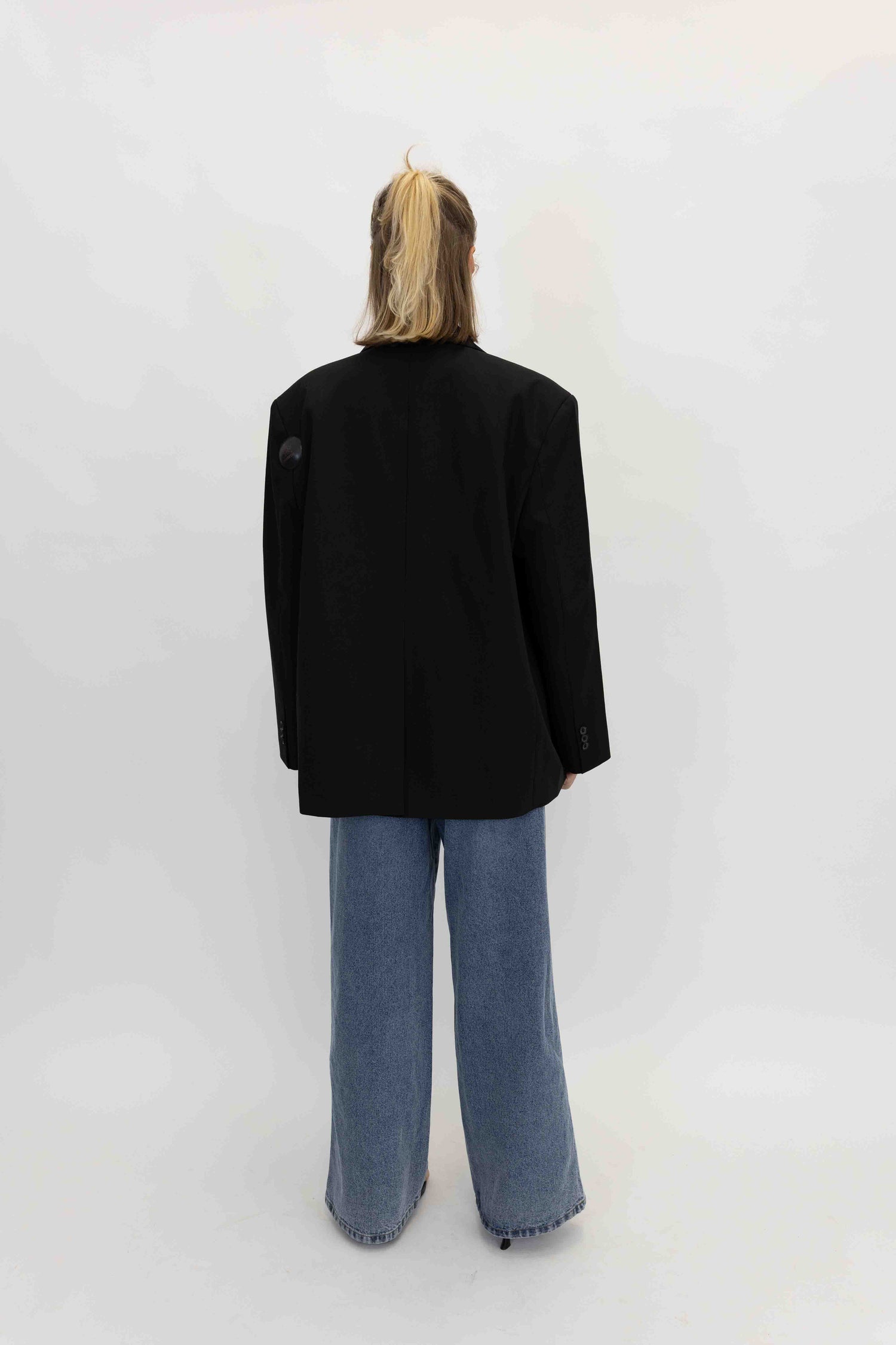 OVERSIZED BLAZER IN BLACK BLAZER LA PISCINE 