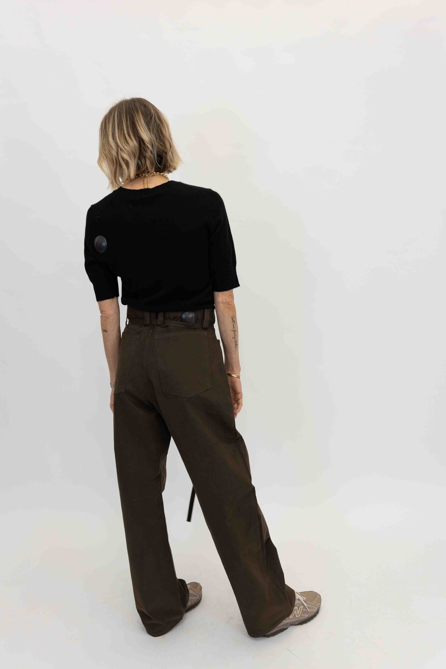 COTTON DRILL PANTS IN DARK BROWN PANTS MAUD VANDEN BEUSSCHE 