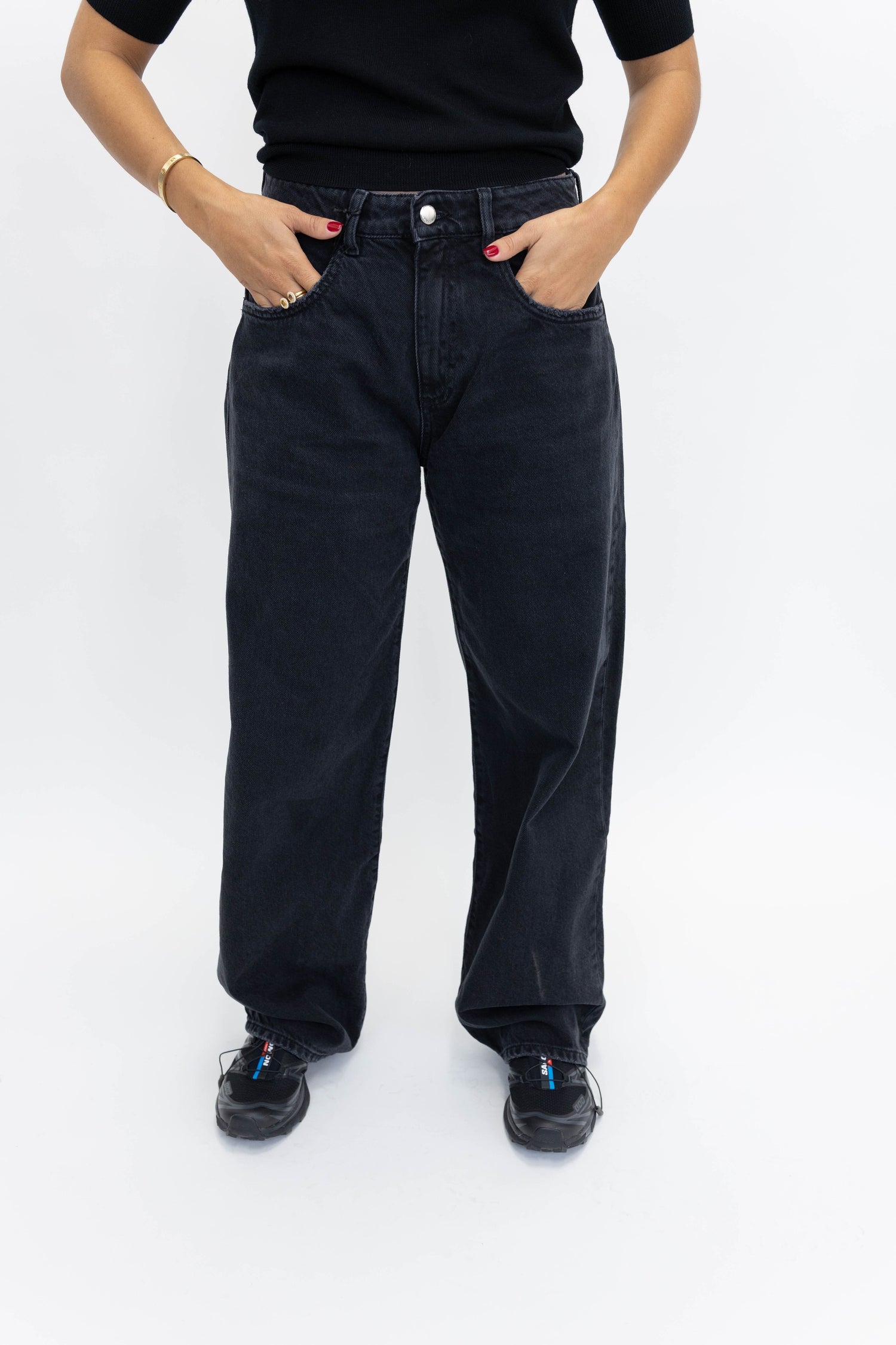 BEA BAGGY JEANS IN GRAPHITE BLACK JEANS ICON DENIM 