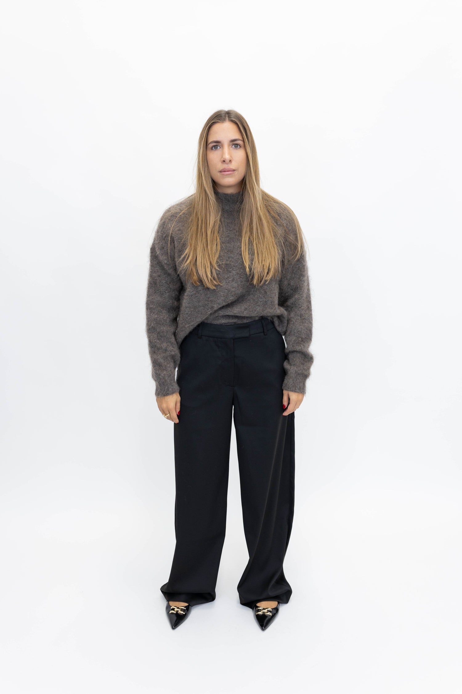 COCOON SUITING PANTS IN BLACK PANTS REMAIN 