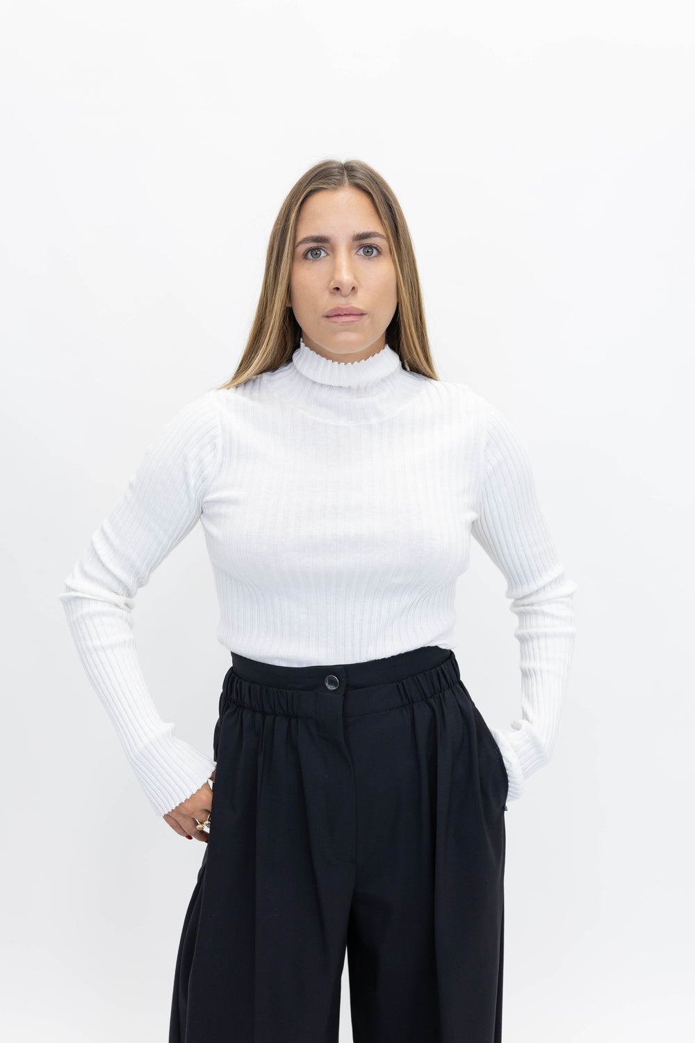 CLARE TURTLE NECK PULLOVER TOP ANINE BING 