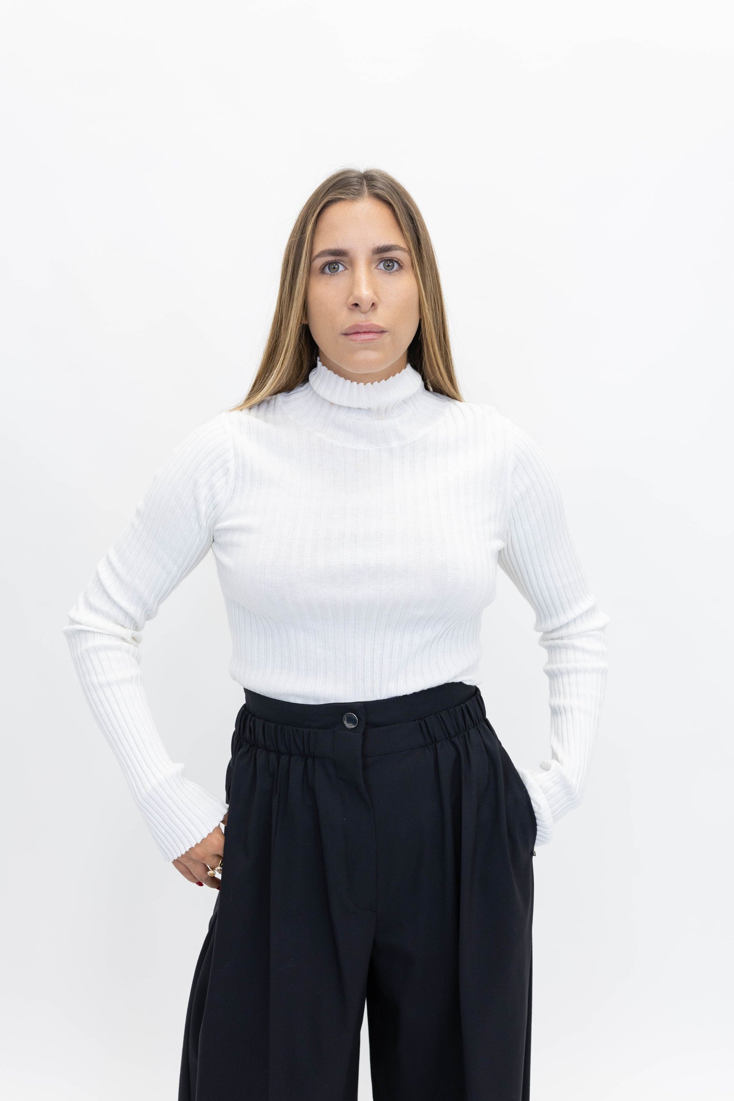 CLARE TURTLE NECK PULLOVER TOP ANINE BING 