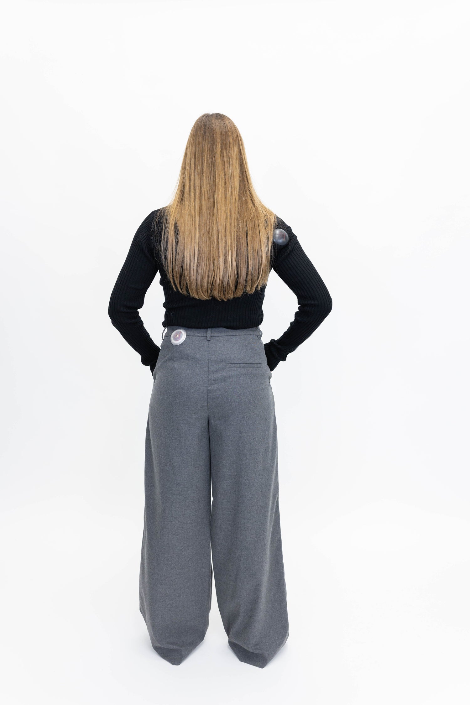 GZPAULA WIDE PANTS IN DARK GREY PANTS GESTUZ 