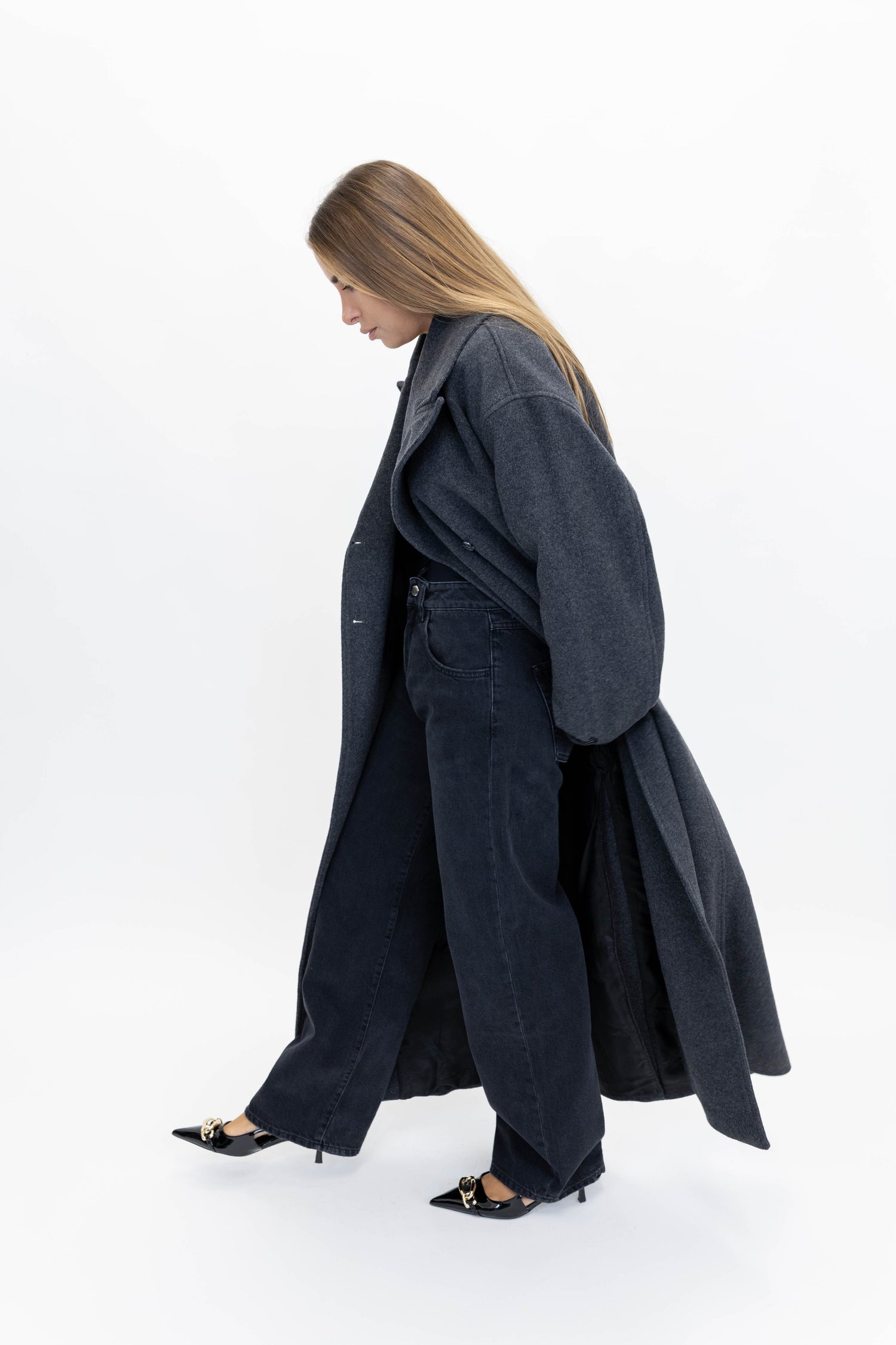 STEWART WOOL COAT IN GREY COAT HERSKIND 