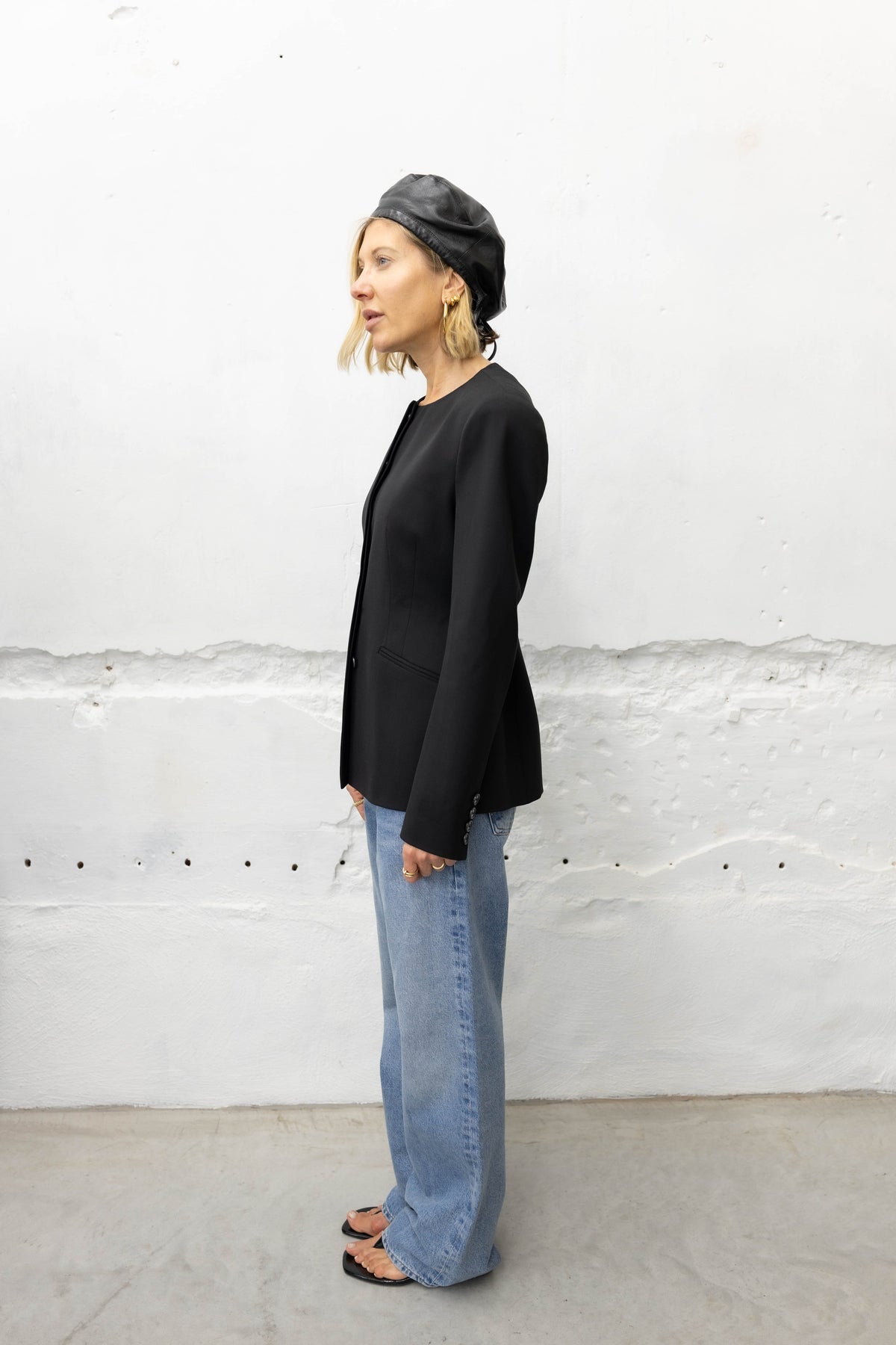 MELANIE 90’S JACKET IN BLACK JACKET THE ANDAMANE 