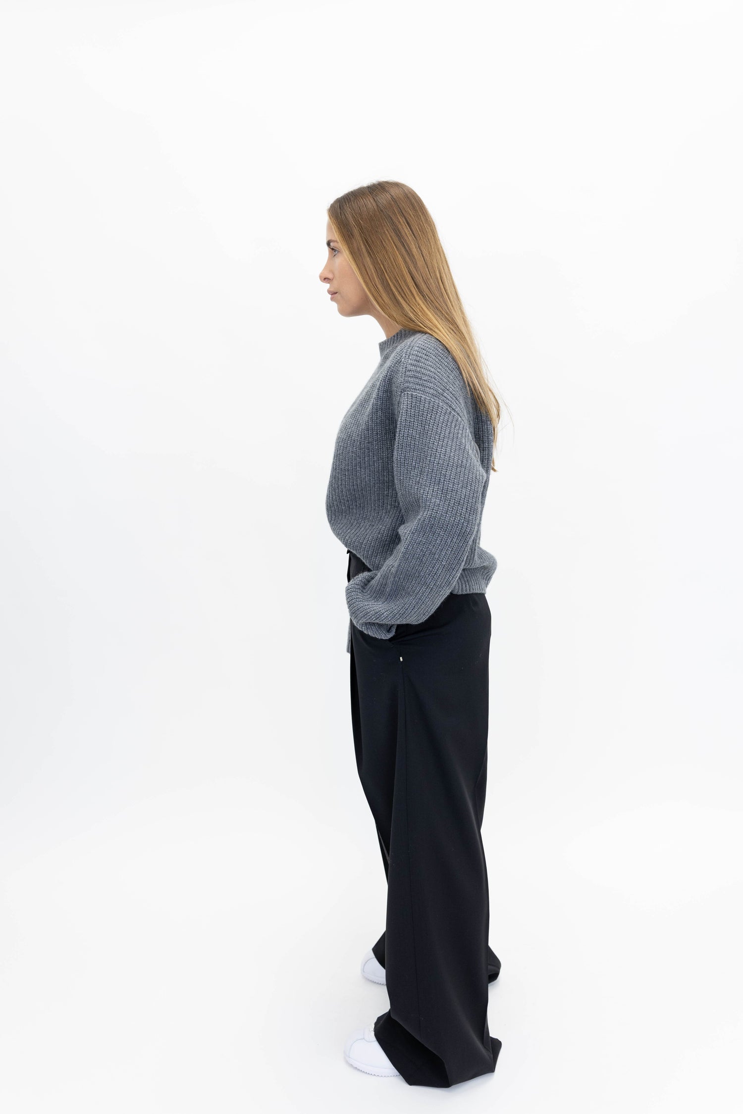 SABBY KNIT BLOUSE IN DARK GREY KNIT HERSKIND 