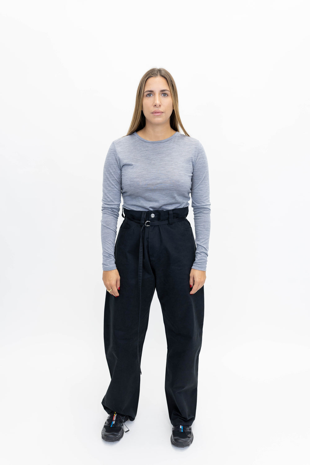 SIVIDAGZ LS WOOL TEE IN GREY MELANGE TSHIRT GESTUZ 