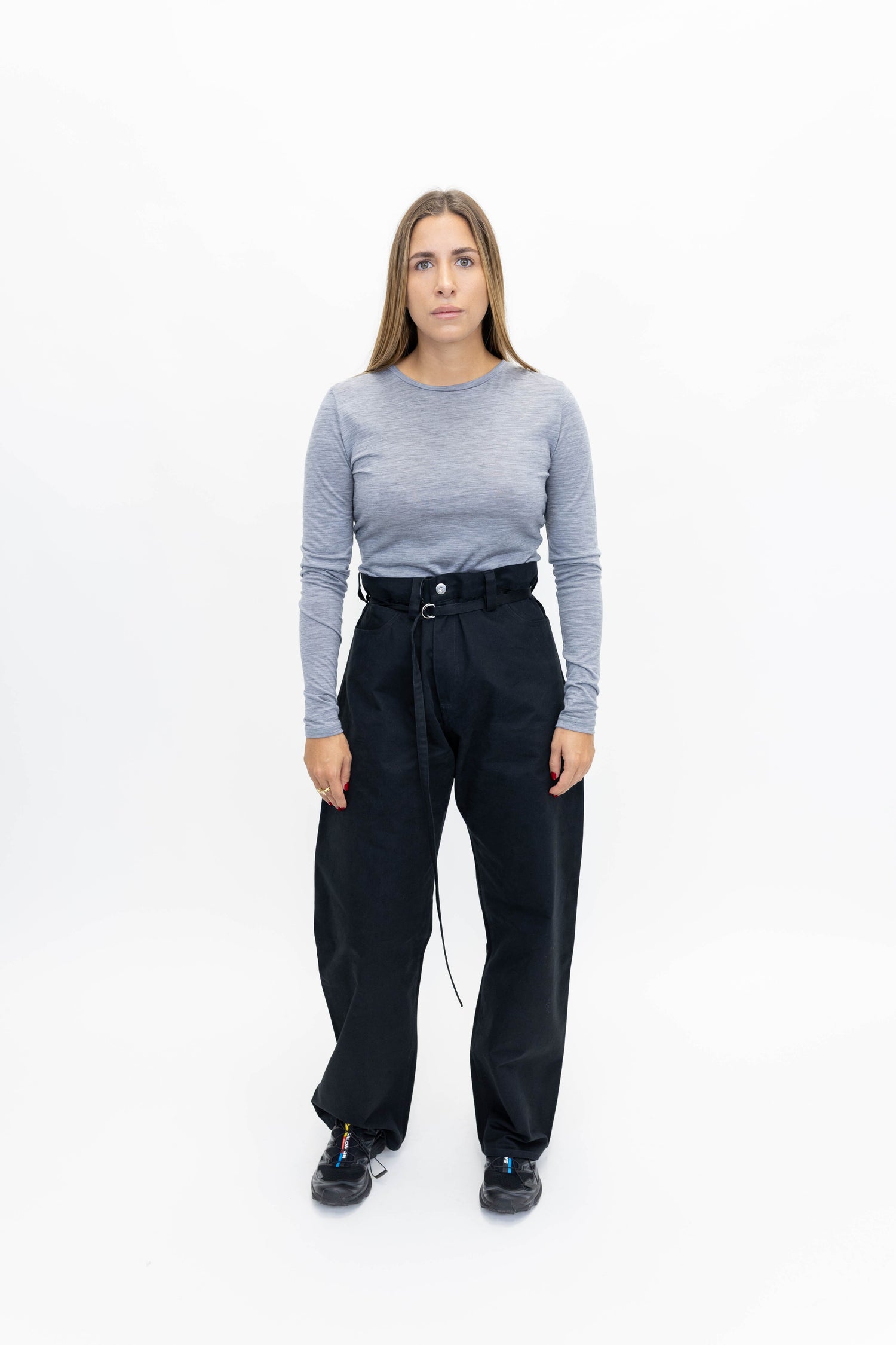 COTTON DRILL PANTS IN BLACK PANTS MAUD VANDEN BEUSSCHE 