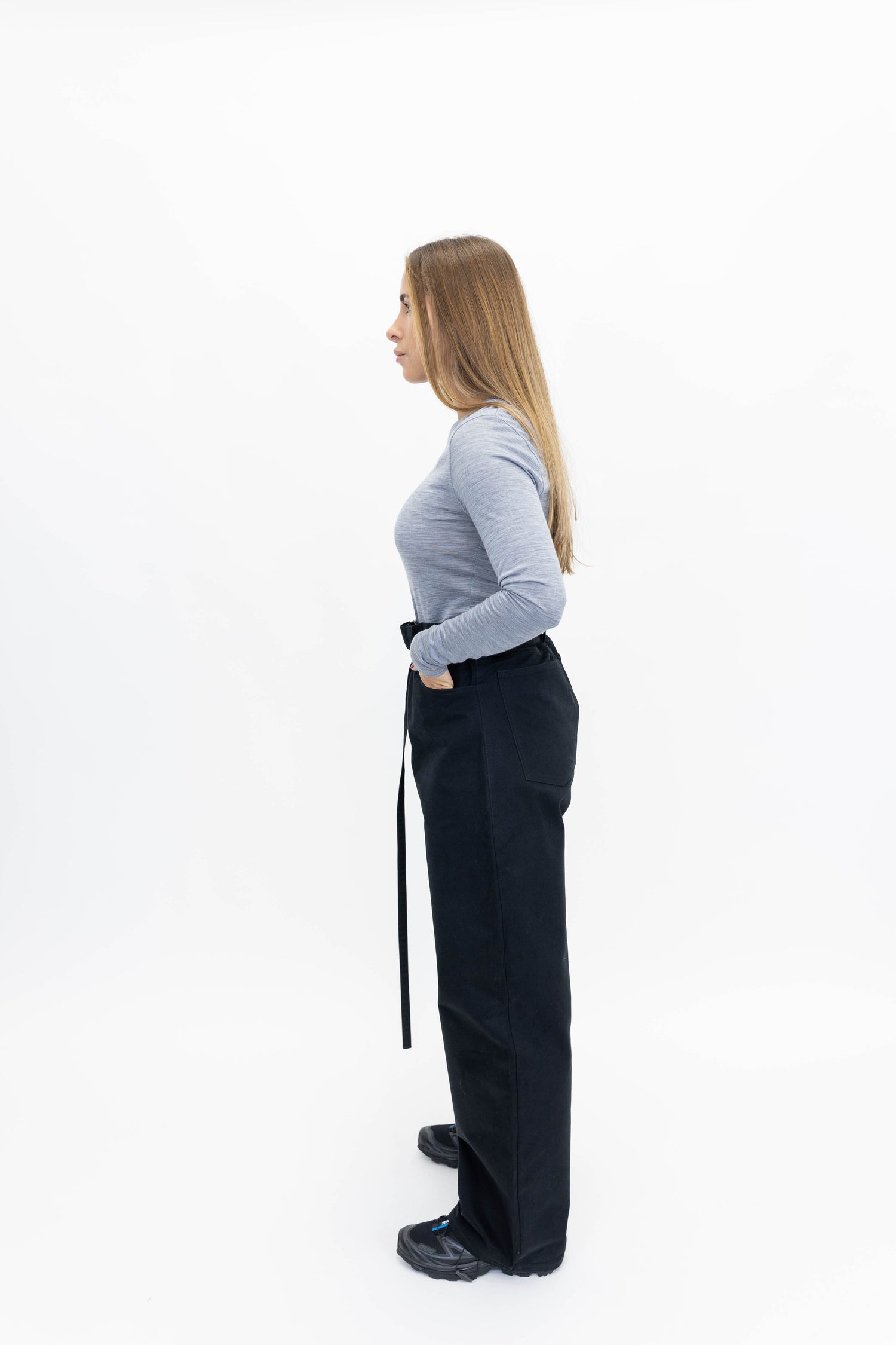 COTTON DRILL PANTS IN BLACK PANTS MAUD VANDEN BEUSSCHE 