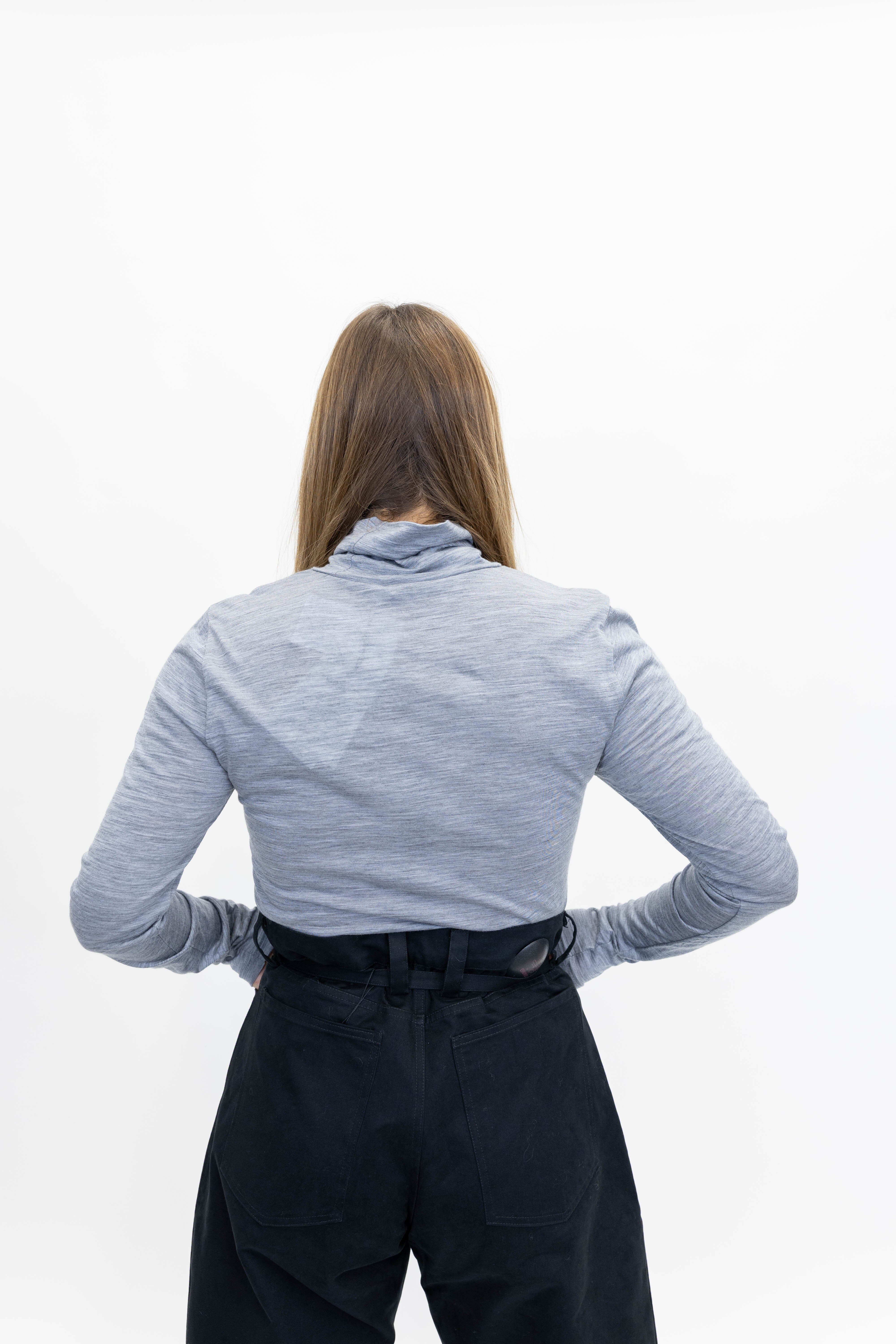 SIVIDA WOOL ROLLNECK IN GREY SWEATER GESTUZ 