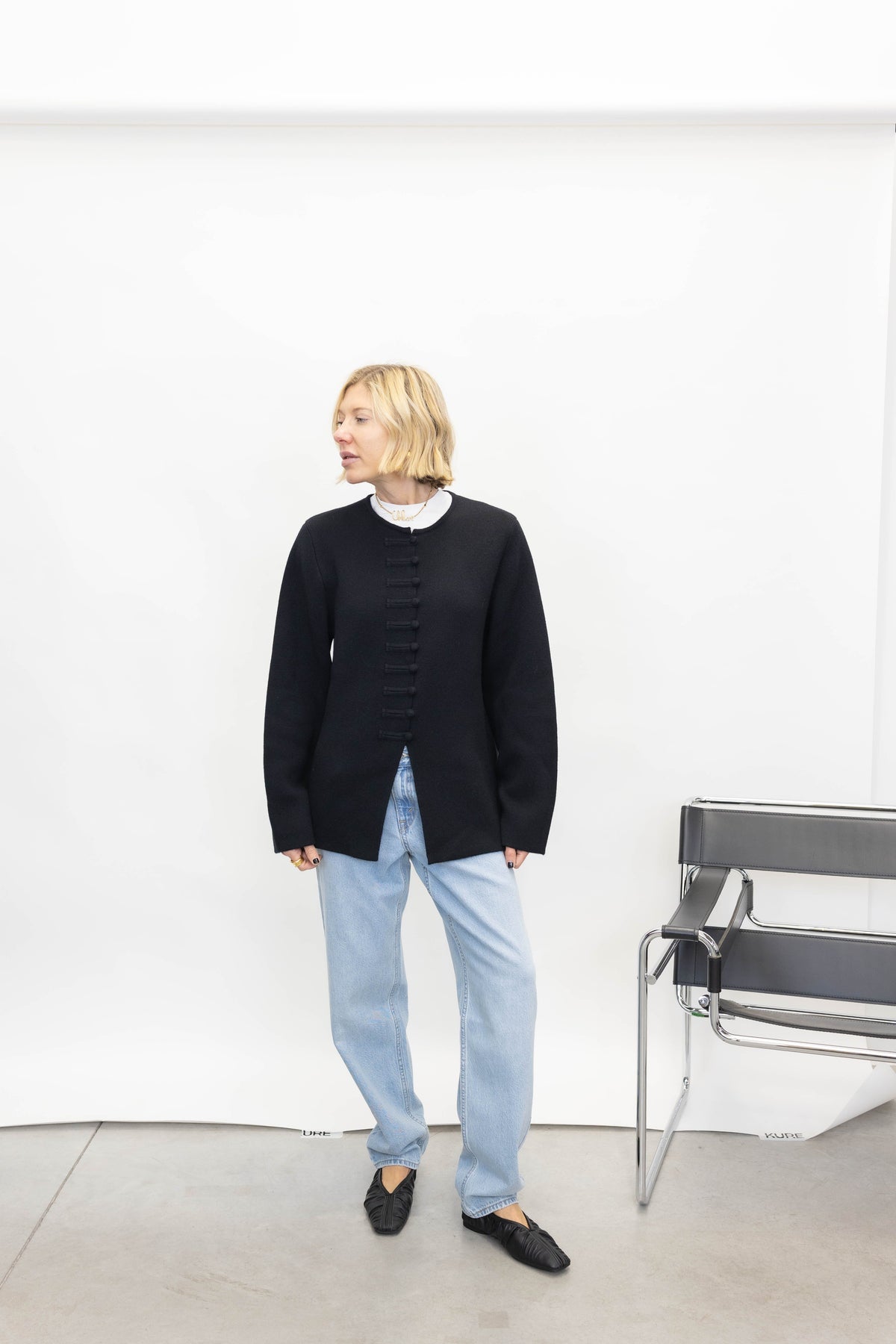 HAN FU CARDIGAN JACKET IN BLACK JACKET LISA YANG 