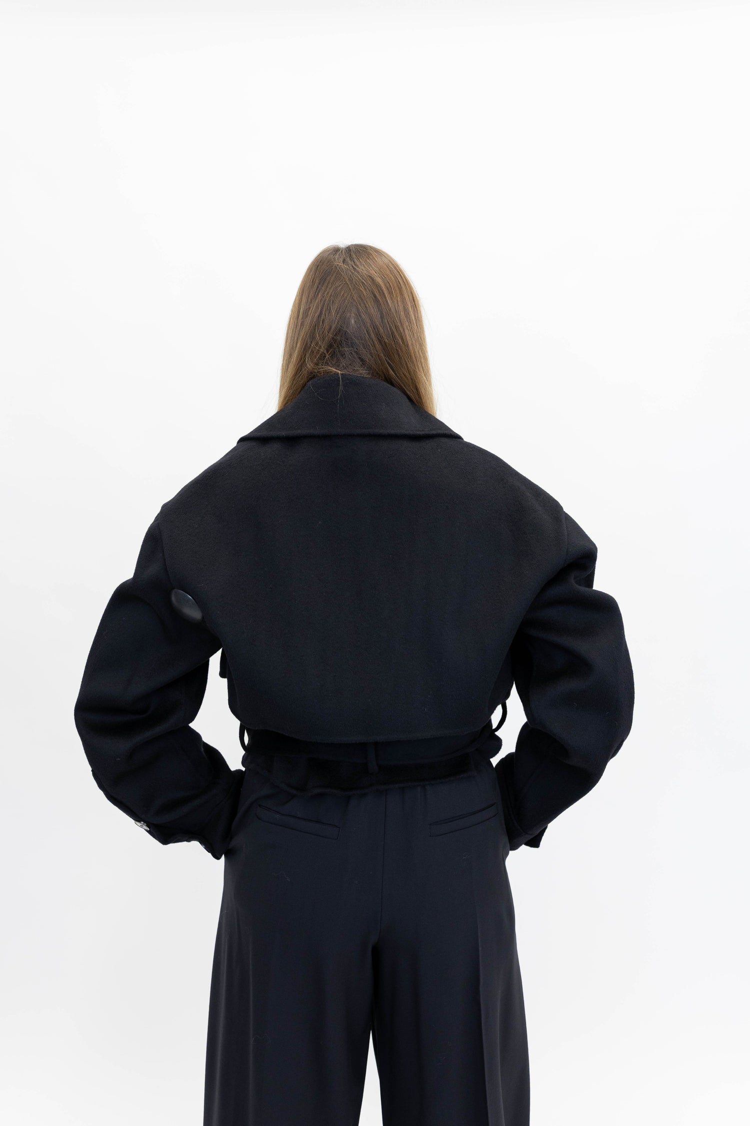 SATOYO WOOL AND SILK SHORT COAT JACKET NANUSHKA 