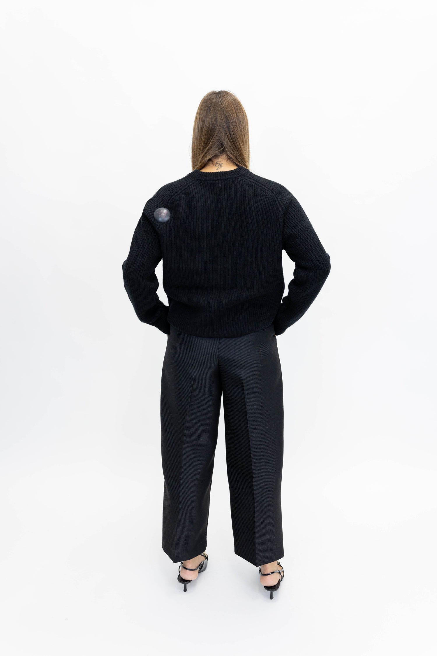 HARRIS CASHMERE BLEND BLOUSE IN BLACK KNIT HERSKIND 