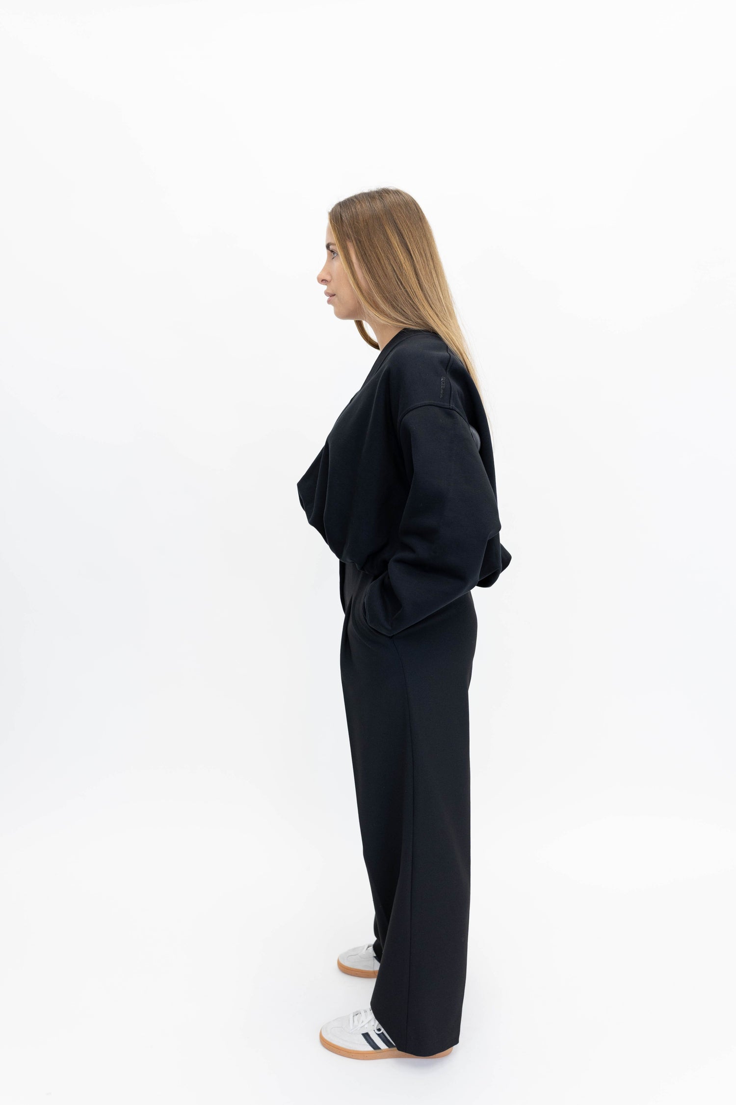 MAXMARA-COLLEG SWEATSHIRT VNECK-BLACK SWEATSHIRT MAXMARA 