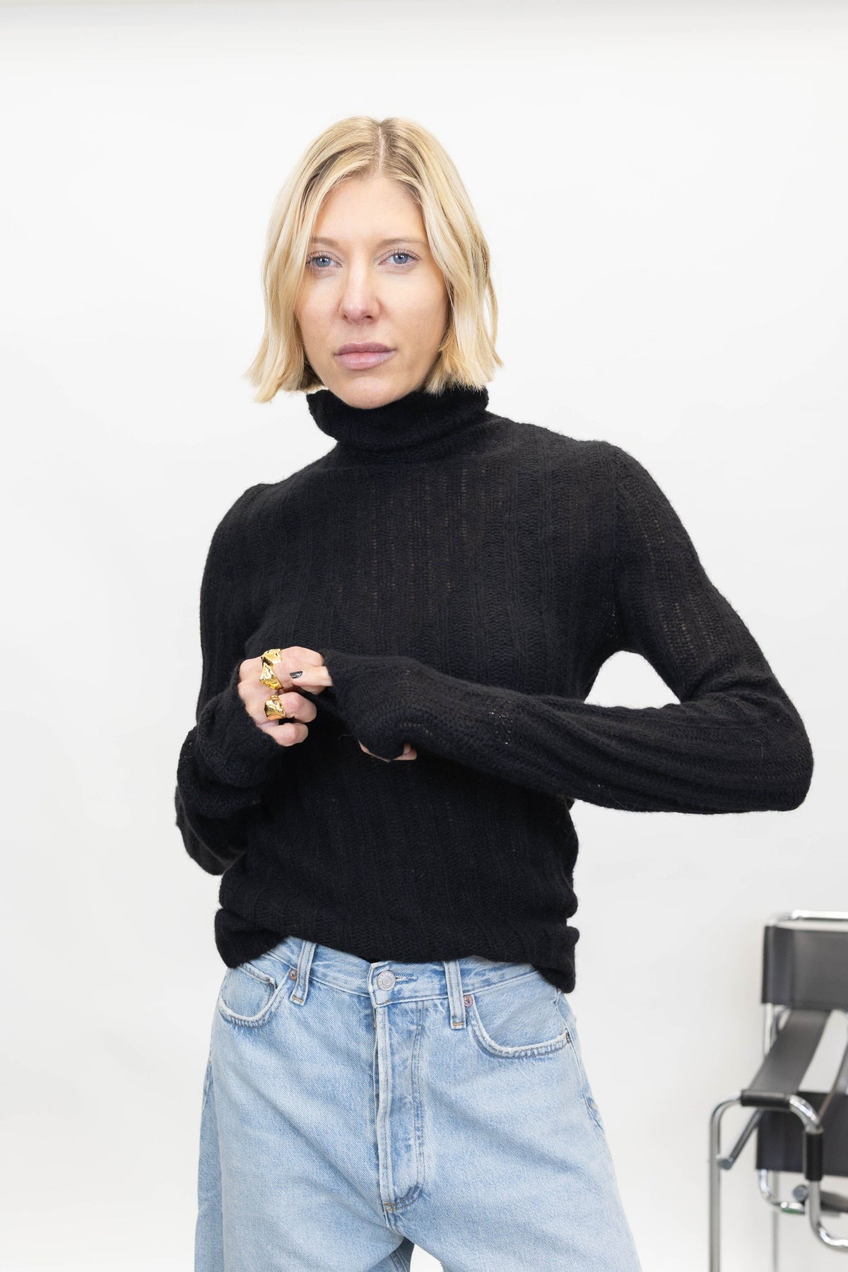 EMILIANA SWEATER IN BLACK SWEATER LISA YANG 
