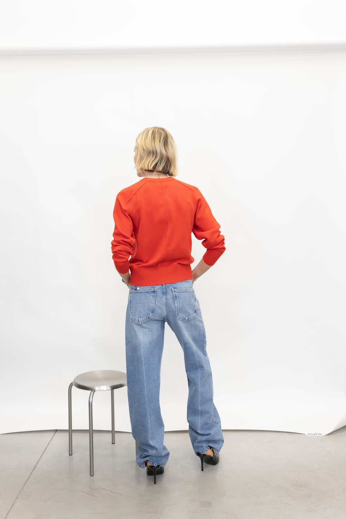 CREWNECK PULLOVER IN GOJI BERRY PULLOVER CALVIN KLEIN 